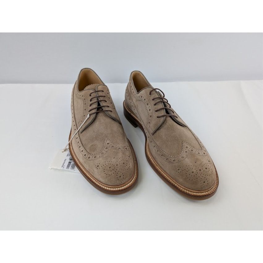 Brunello Cucinelli o1rshd1 Suede Longwing Brogue Derby Boots in Brown Size US 12 / EU 45 - 6 Thumbnail