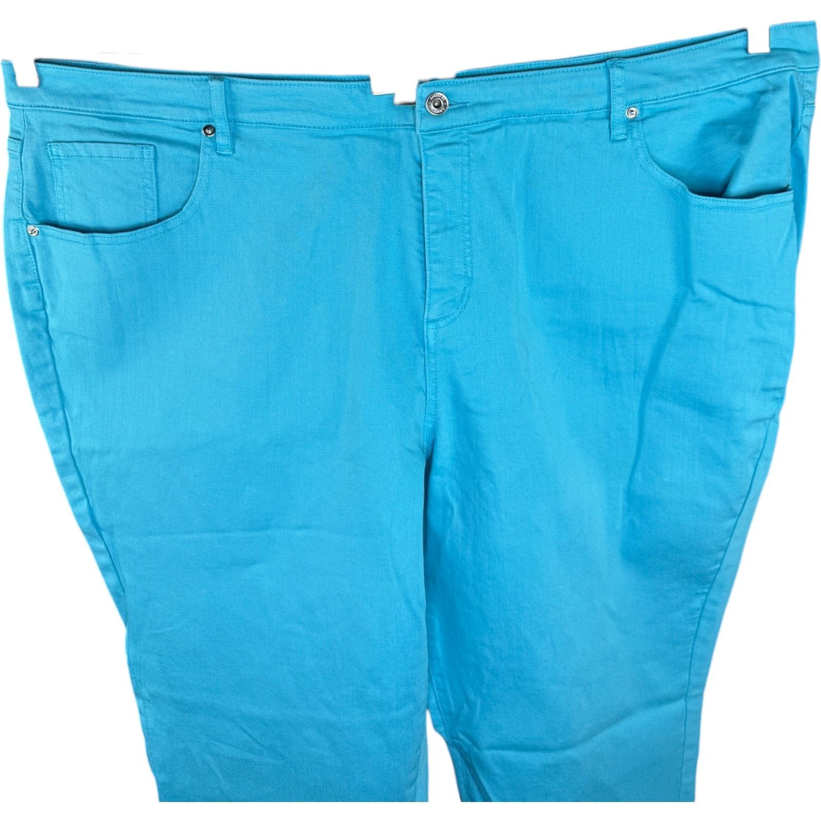 Jason Wu J Jason Wu Denim Straight Leg Cropped Jeans Blue 28W Size 40" / US 18 - 2 Thumbnail