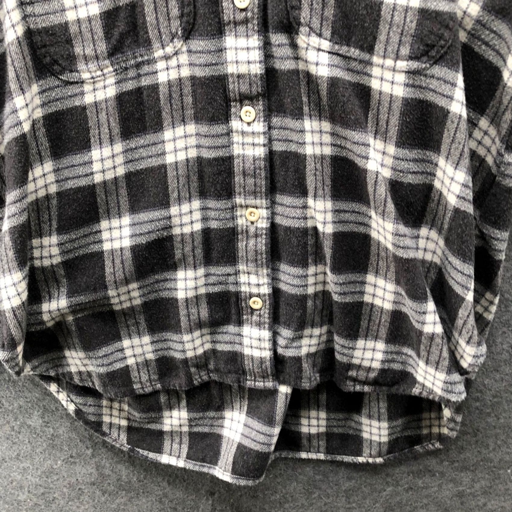 Madewell Madewell Flannel Over Shirt Womens S Brown Plaid Cotton Button Front Size S / US 4 / IT 40 - 4 Thumbnail