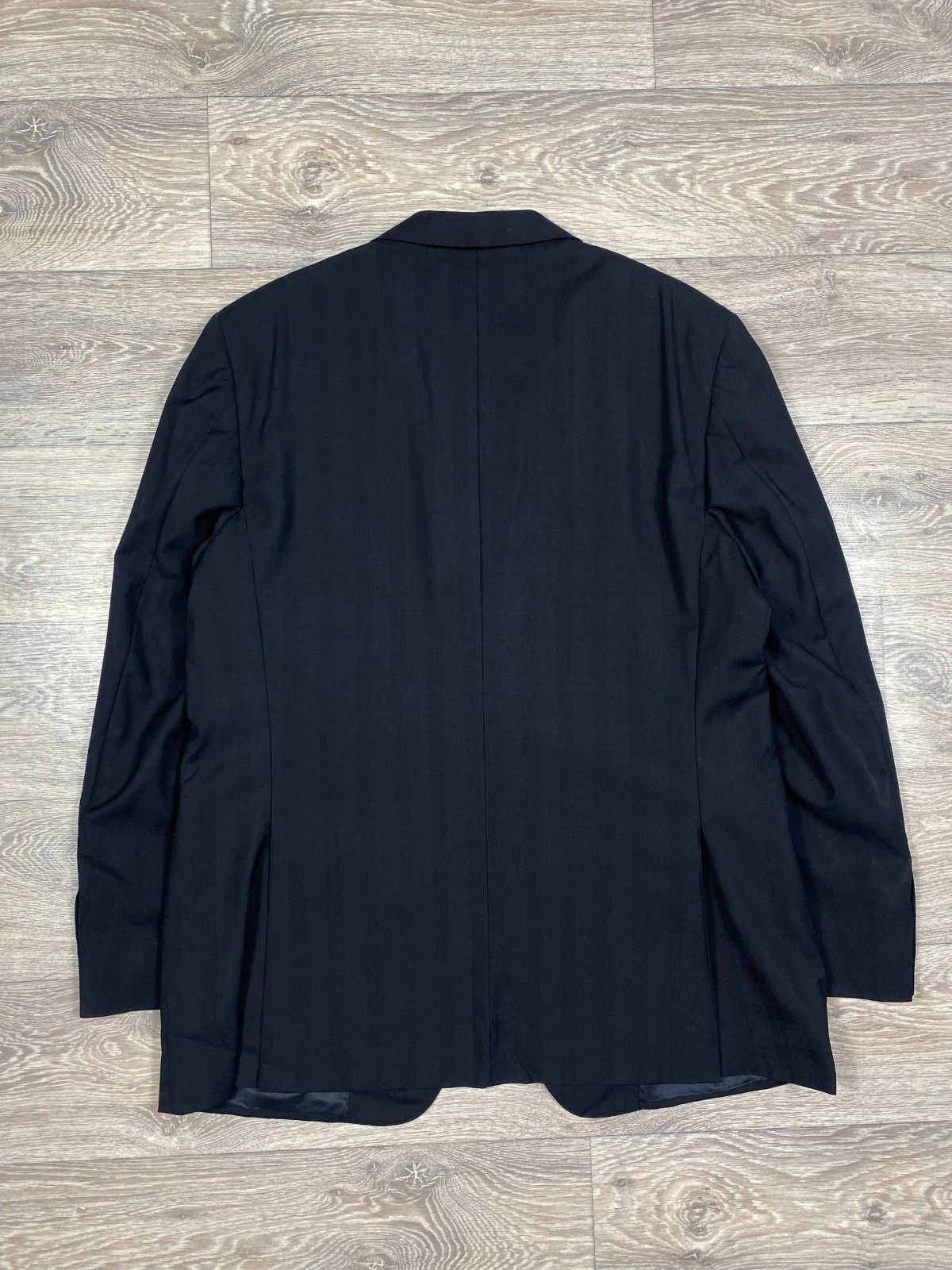 Canali Canali Mens Blazer Muslin Wool Black Check UK 54 two button Size 54R - 2 Thumbnail