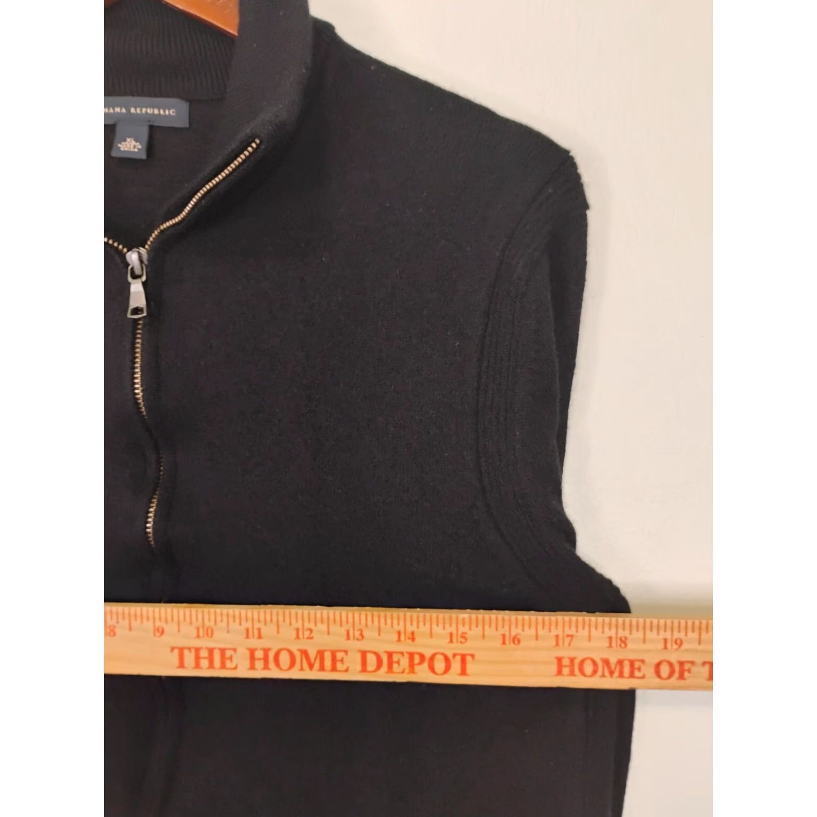 Banana Republic VINTAGE Banana Republic 100% Wool Full Zip Sweater Womens XS Black Mock Neck Long Sleeve Size XS / US 0-2 / IT 36-38 - 3 Thumbnail