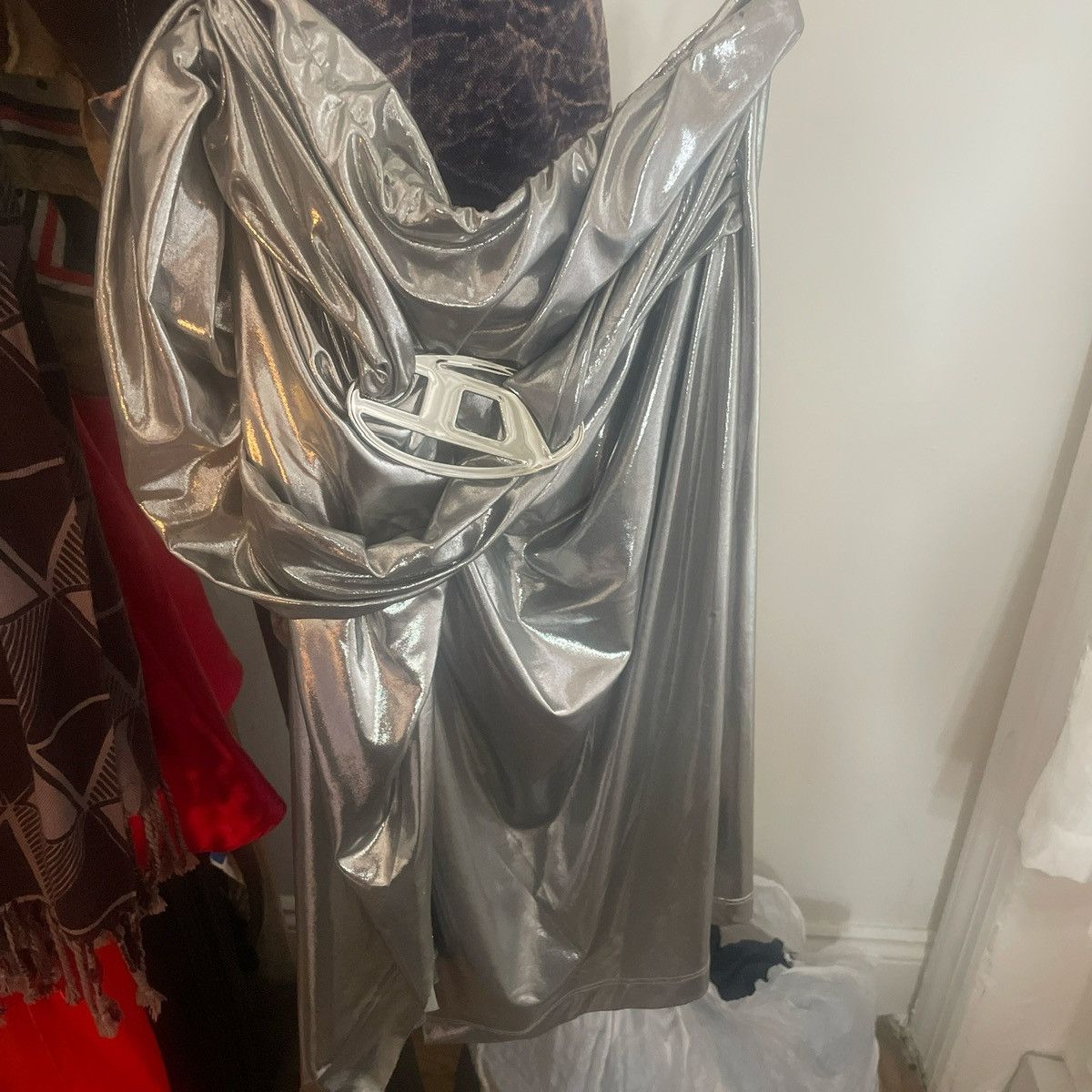 Diesel Diesel Silver Mini Dress Size XS / US 0-2 / IT 36-38 - 3 Thumbnail