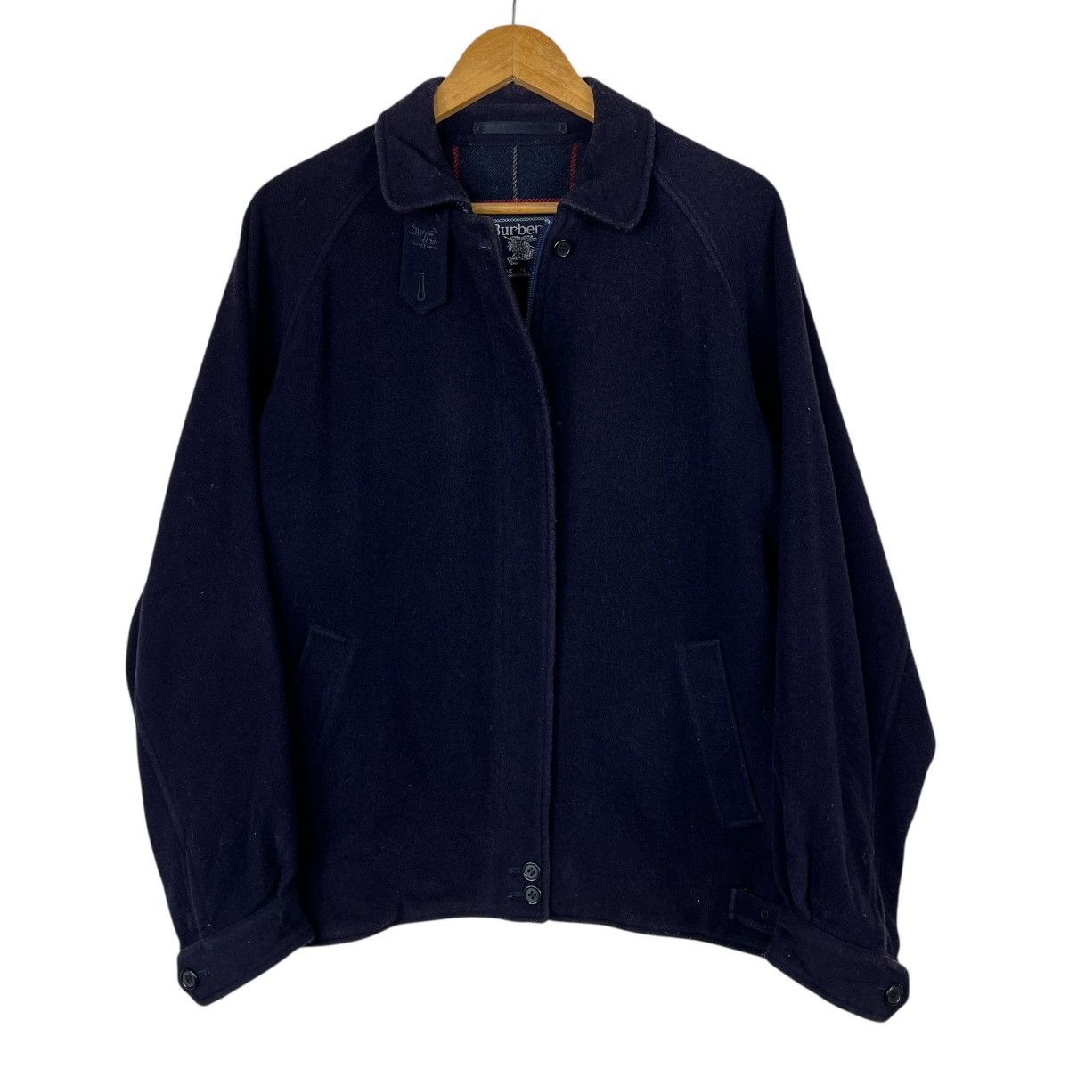 Burberry Vintage Burberrys Wool Cashmere Navy Blue Nova Check Size US L / EU 52-54 / 3 - 4 Thumbnail