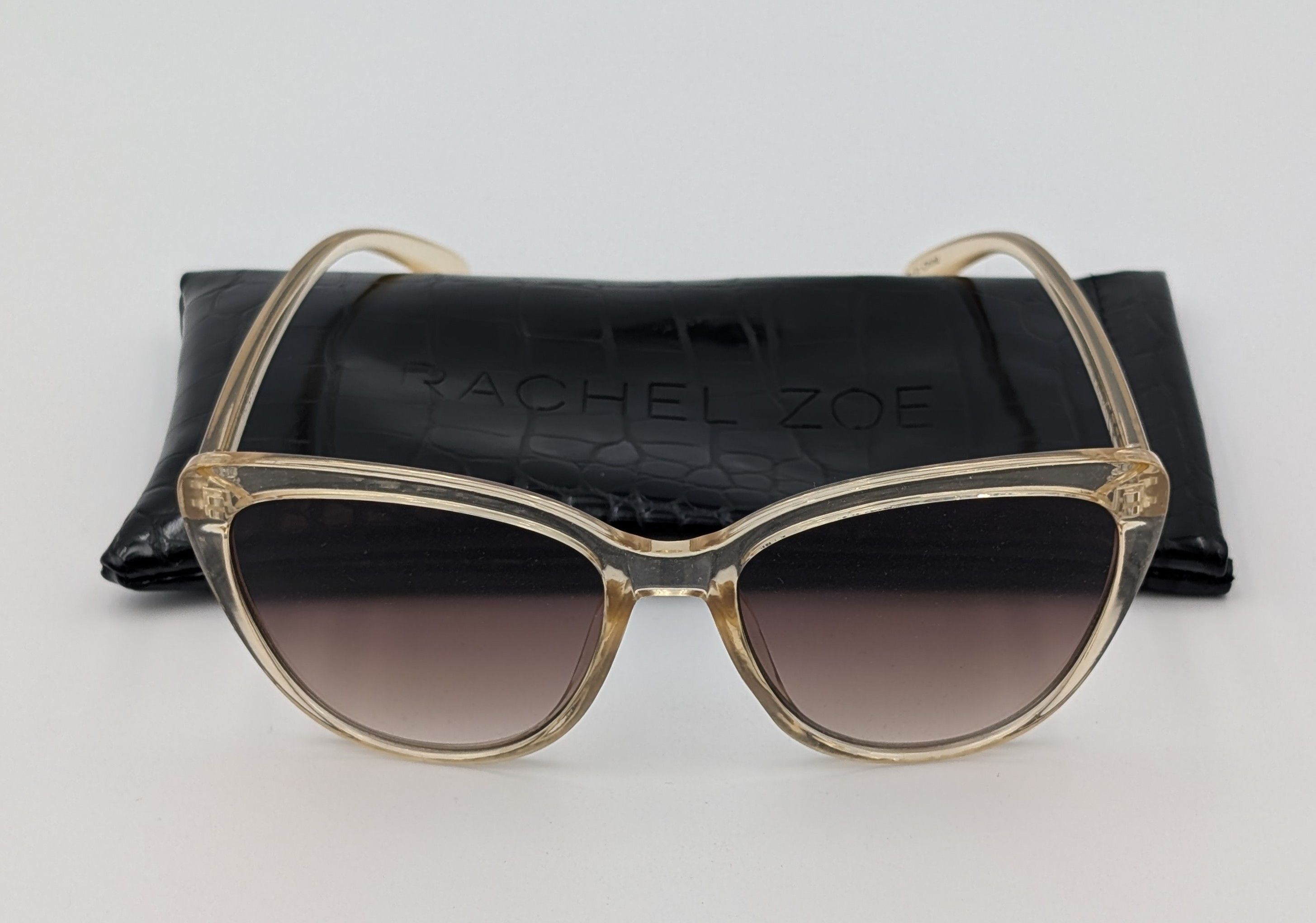 Rachel Zoe NEW Rachel Zoe Nina CRYND Cat Eye Beige Frame w/Case Sunnies Size ONE SIZE - 2 Thumbnail