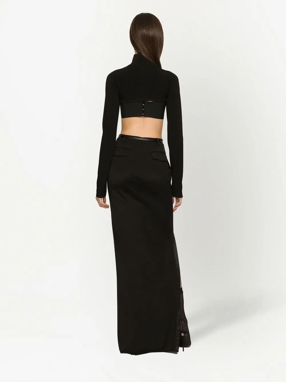 Dolce & Gabbana o1y0925 Maxi Skirt in Black Size 27" / US 4 / IT 40 - 3 Thumbnail