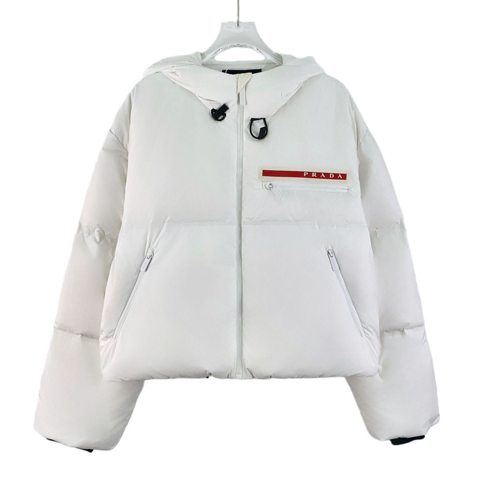 Prada White Hooded Down Jacket (Size M)