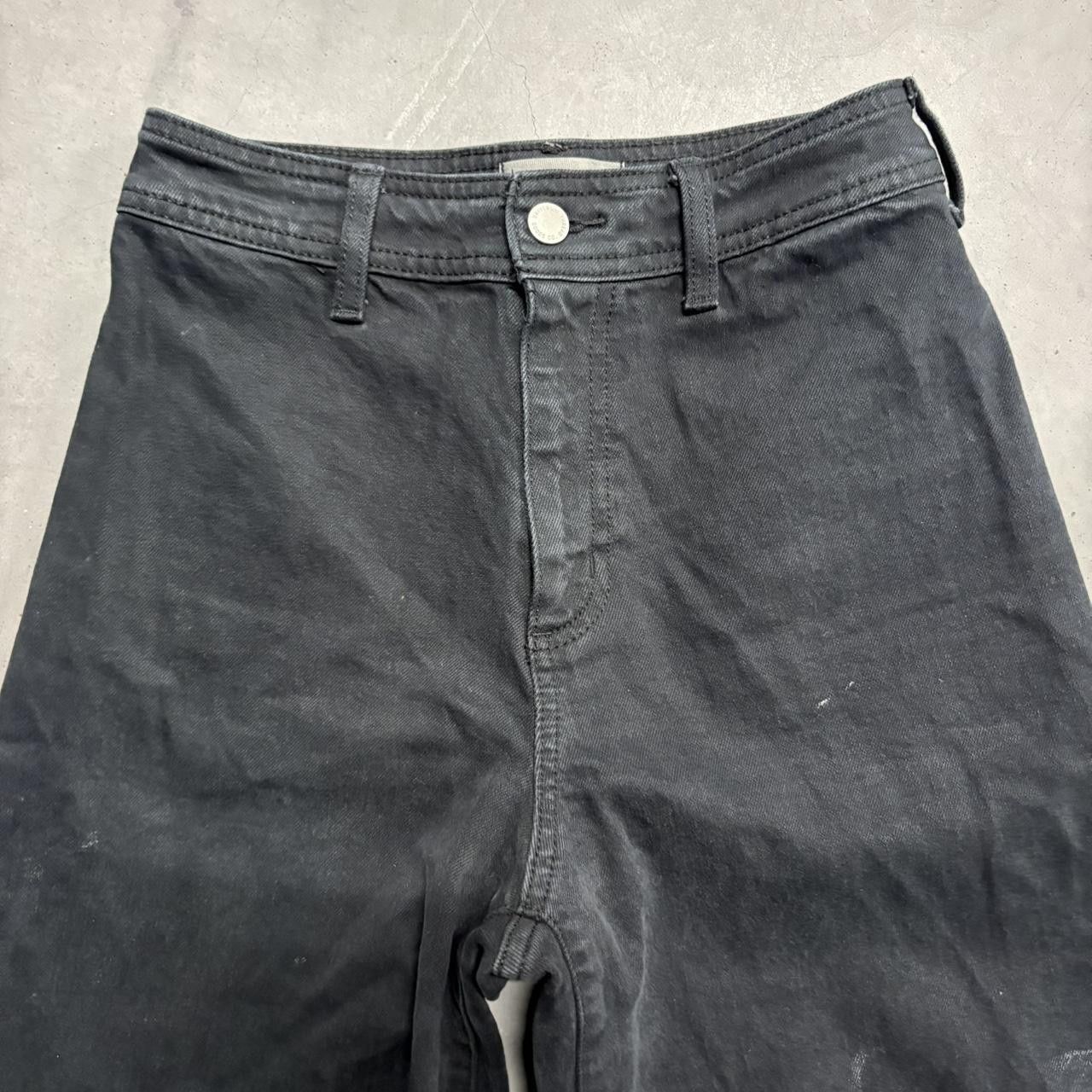 Japanese Brand × Vintage Crazy Vintage Y2K/2000s Baggy WideLeg Black Denim Jeans! Size US 26 / EU 42 - 2 Thumbnail