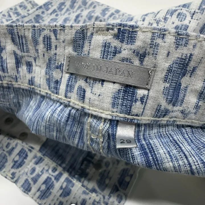 Dior Dior Dior Blue Floral Slim Fit Denim Pants 0079-2507 Size US 29 - 5 Thumbnail