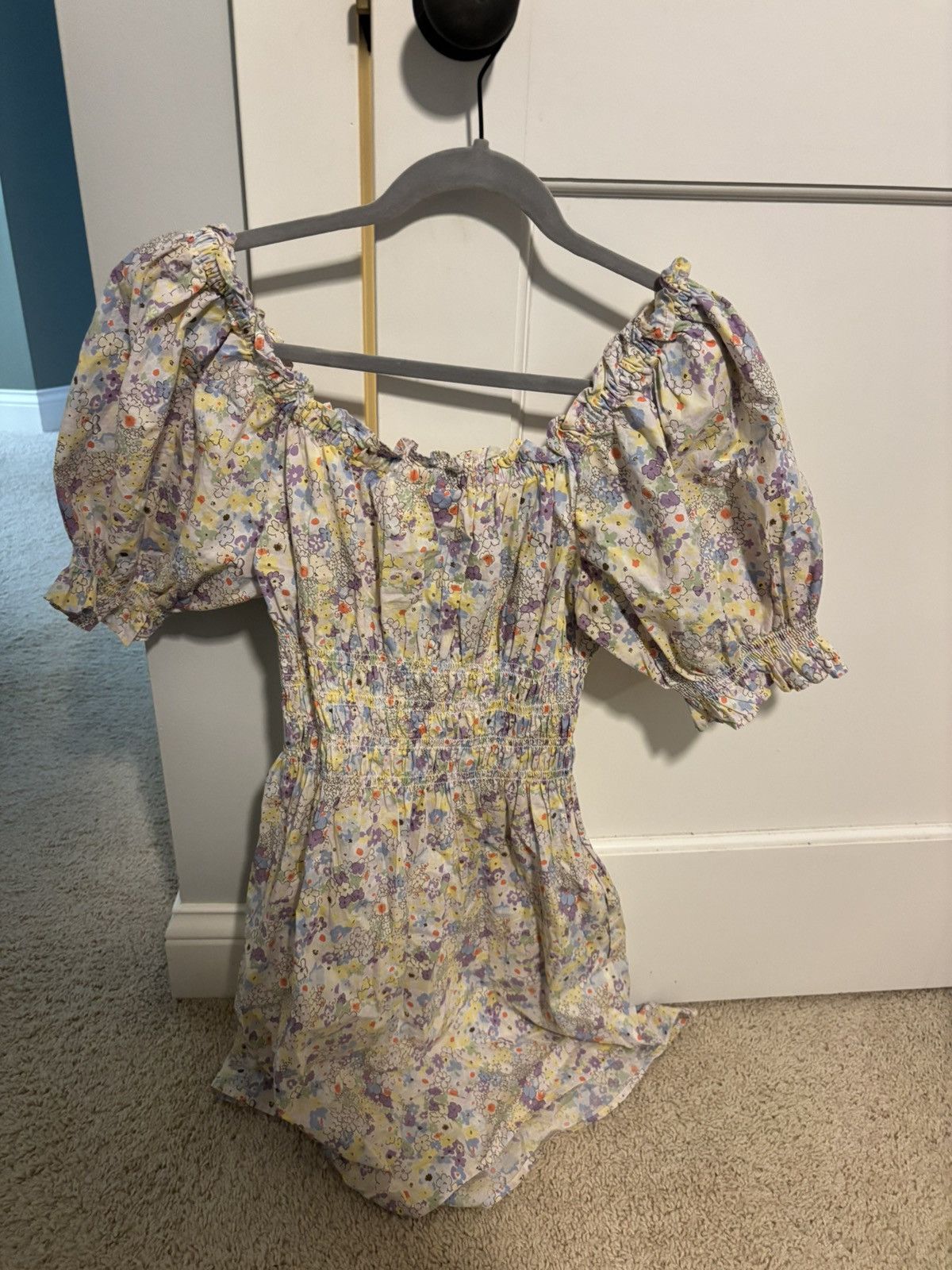 Levi's White floral mini dress Size L / US 10 / IT 46 - 3 Thumbnail