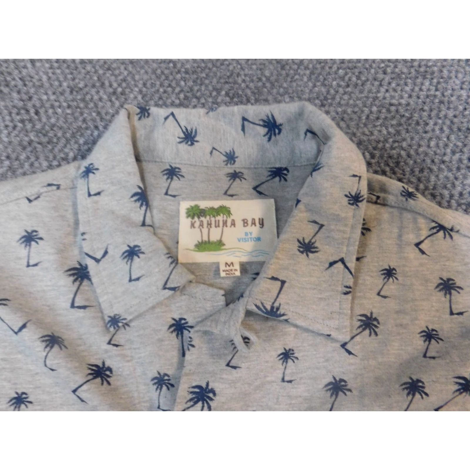 Vintage Kahuna Bay Men Shirt M Gray Plaid Short Sleeve Button-Down Collar Knit Cotton Regular Size US M / EU 48-50 / 2 - 5 Thumbnail
