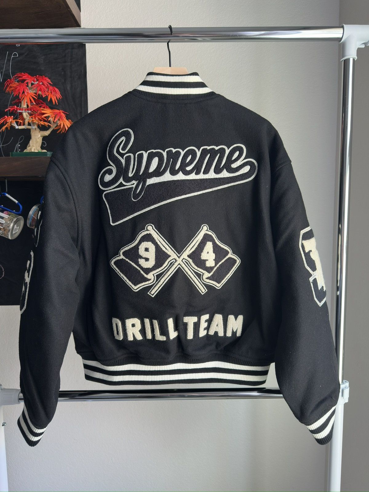 Supreme Drill Team Varsity Jacket Black Size US M / EU 48-50 / 2 - 2 Thumbnail