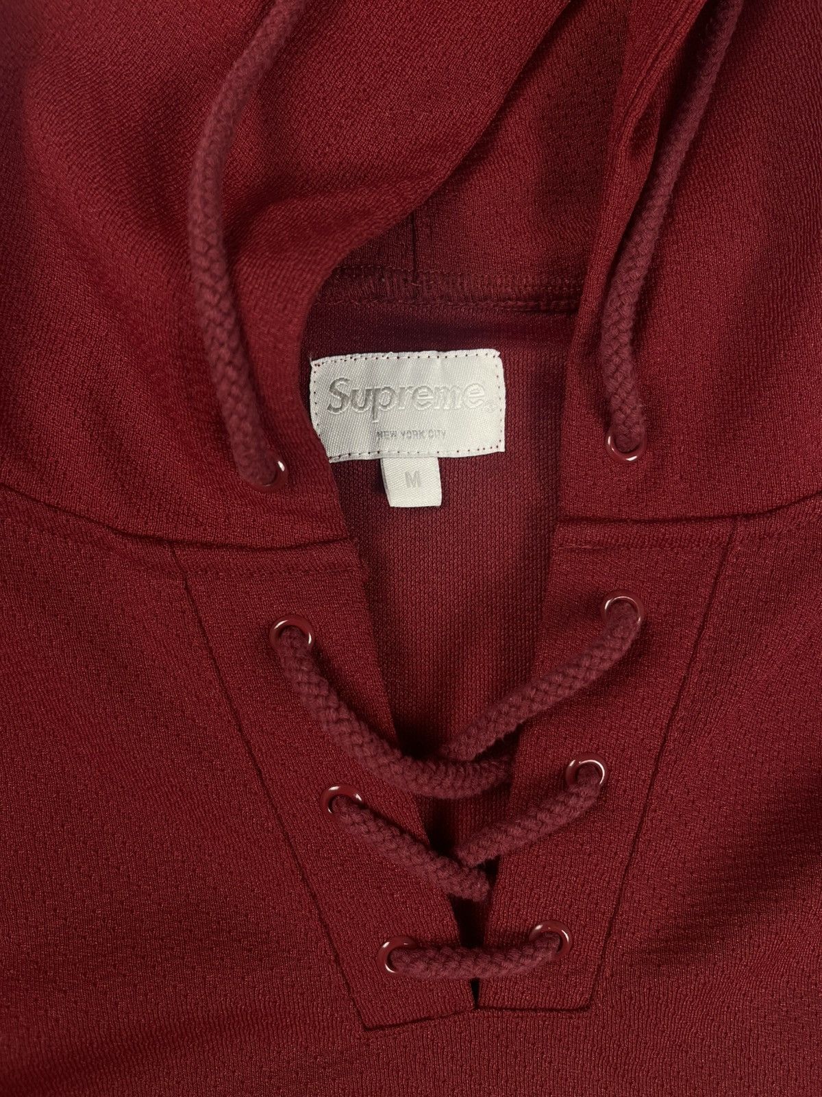 Supreme Supreme FW17 Hooded Hockey Jersey Burgundy Sz M Oversize L Size US M / EU 48-50 / 2 - 3 Thumbnail