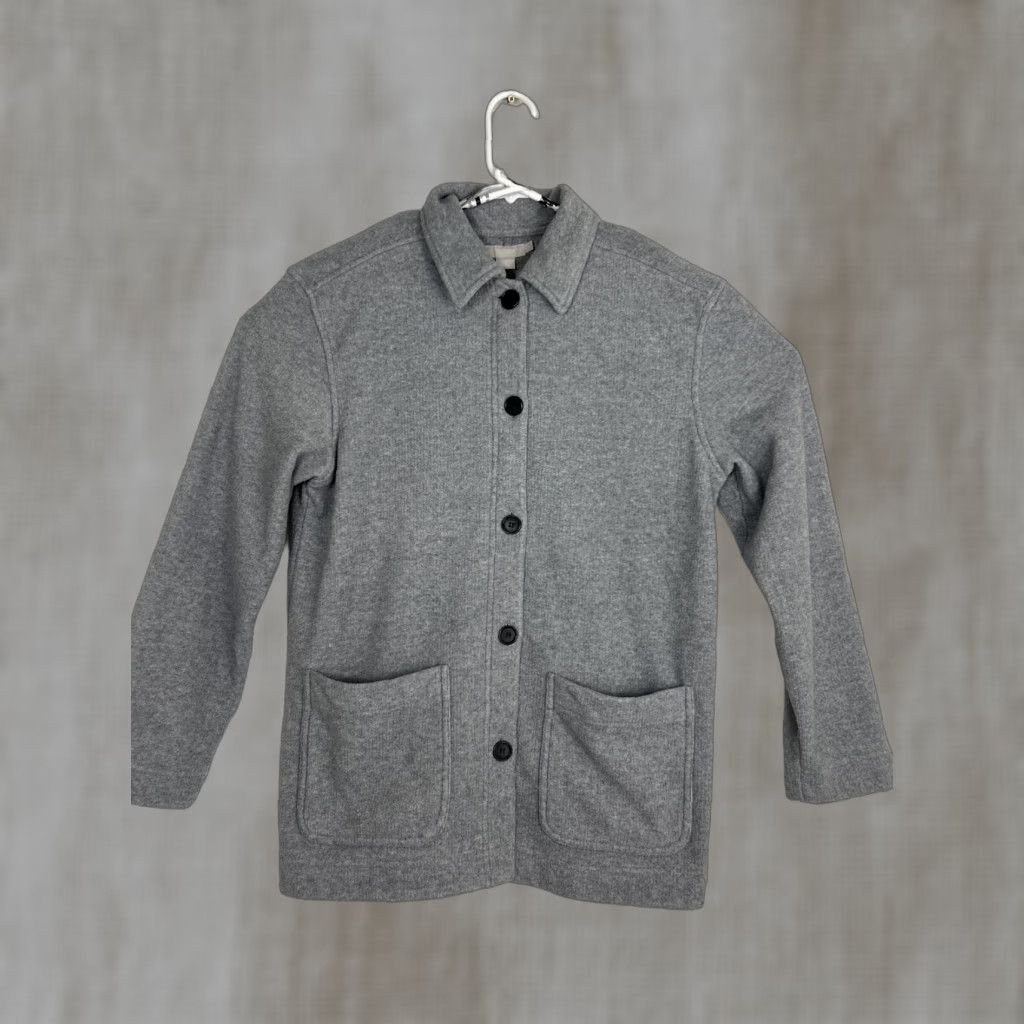 J.Crew J.CREW Cardigan Mens Small Polyester Blend Collared Button Up Gray Pockets Sweater Size US S / EU 44-46 / 1 - 1 Thumbnail