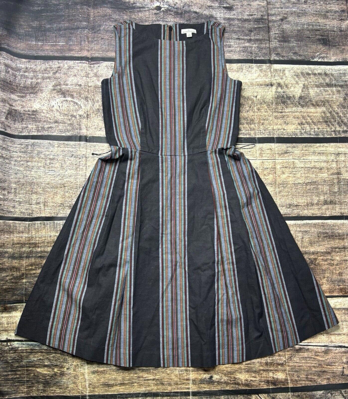 L.L. Bean LL Bean Signature Dress Women's Size 4 Striped Cotton A-Line Size S / US 4 / IT 40 - 1 Thumbnail