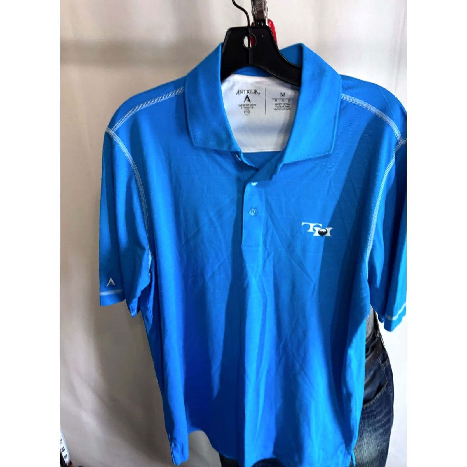 Vintage Antigua Embroidered Polo Shirt M Men Polo Shirt Medium Antigua Embroidered Poly Golf SHIRT Sharp M Mens Golf Polo Shirt Size US M / EU 48-50 / 2 - 4 Thumbnail