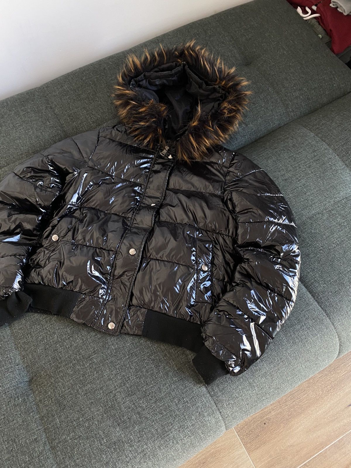 Hysteric Glamour Vintage Faux Fur Mohair Bomber Jacket Y2K Nylon Y2K Boxy Size US S / EU 44-46 / 1 - 2 Thumbnail