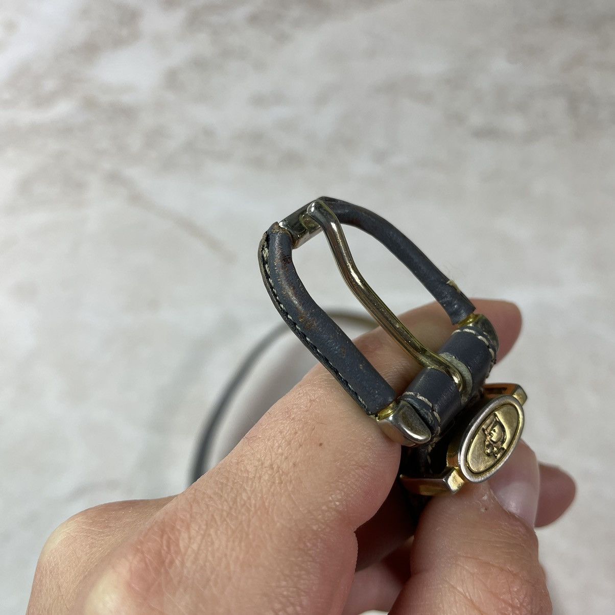 Christian Dior Monsieur × Vintage Vintage Christian Dior Aniline Cowhide Gold Leather Belt Size ONE SIZE - 5 Thumbnail