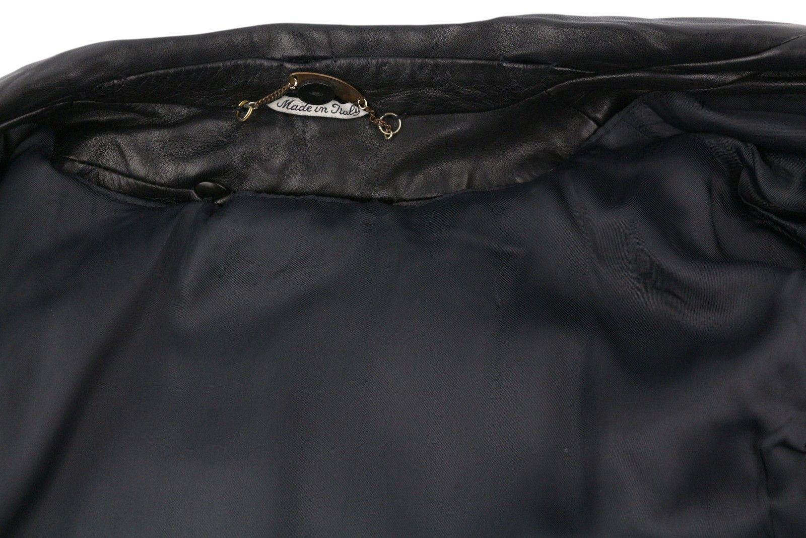 Marina Rinaldi M Vintage Black Leather Removable Lining Mid-Length 86460 Size M / US 6-8 / IT 42-44 - 13 Thumbnail
