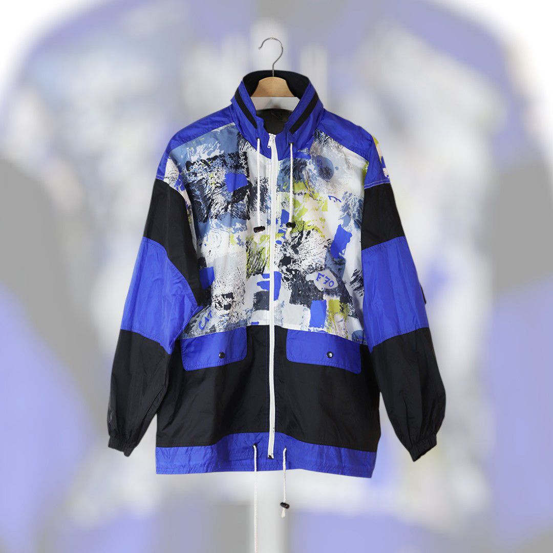 Other Vintage Marcel Clair Windbreaker Jacket Abstract Print 90s Size US M / EU 48-50 / 2 - 1 Thumbnail