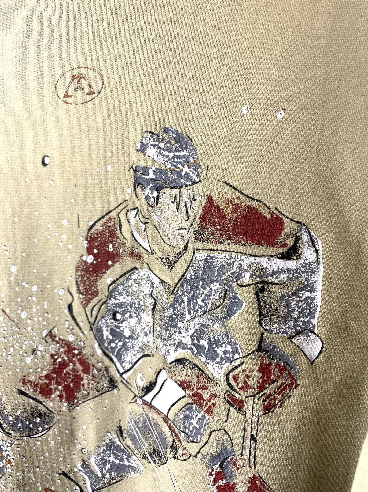 Japanese Brand Rare Vintage 1990’s Mystic Hockey Player T Shirt Japanese Size US L / EU 52-54 / 3 - 9 Thumbnail