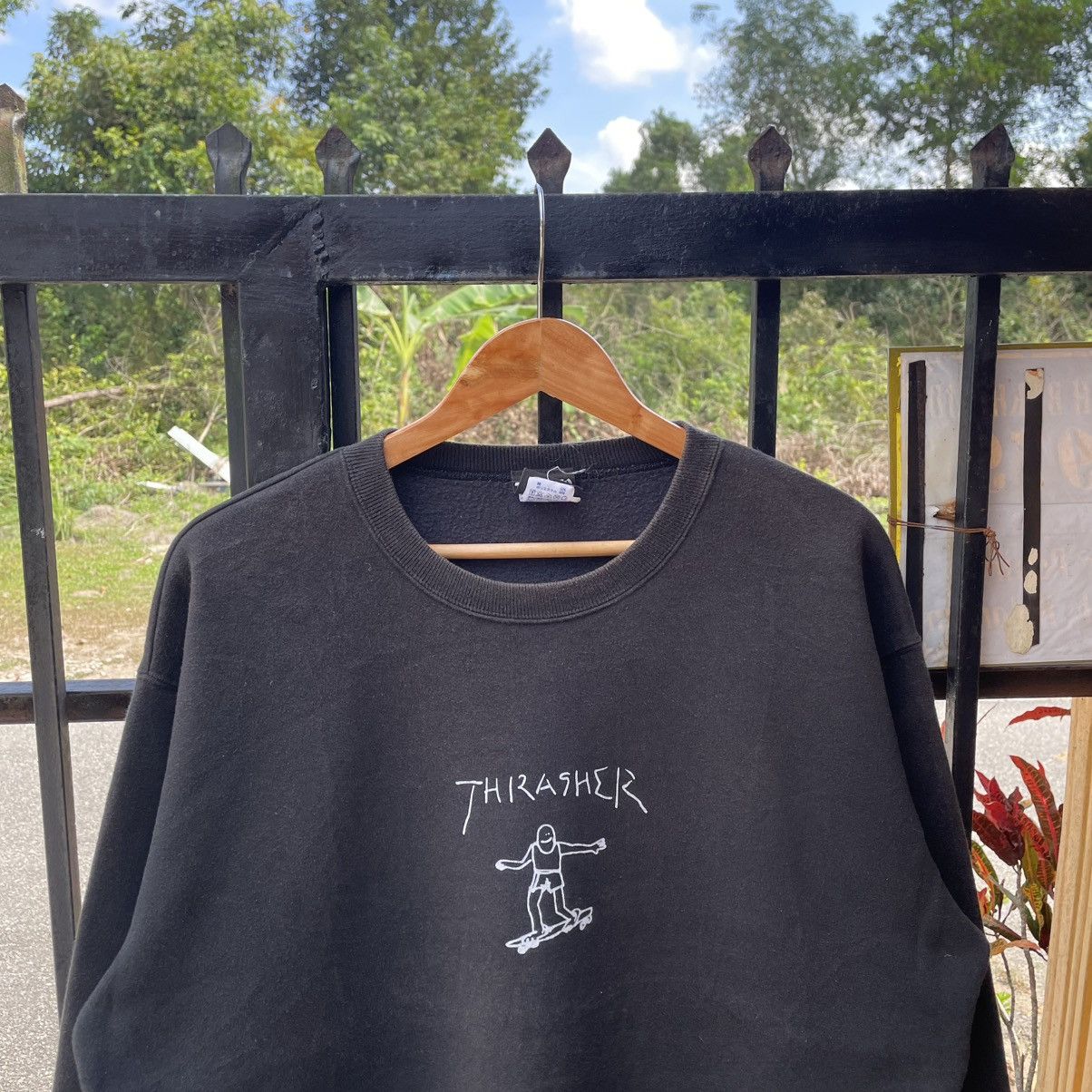 Thrasher 🔥Vintage Thrasher Skateboard Crewneck Jumper Sweatshirts Size US L / EU 52-54 / 3 - 4 Thumbnail