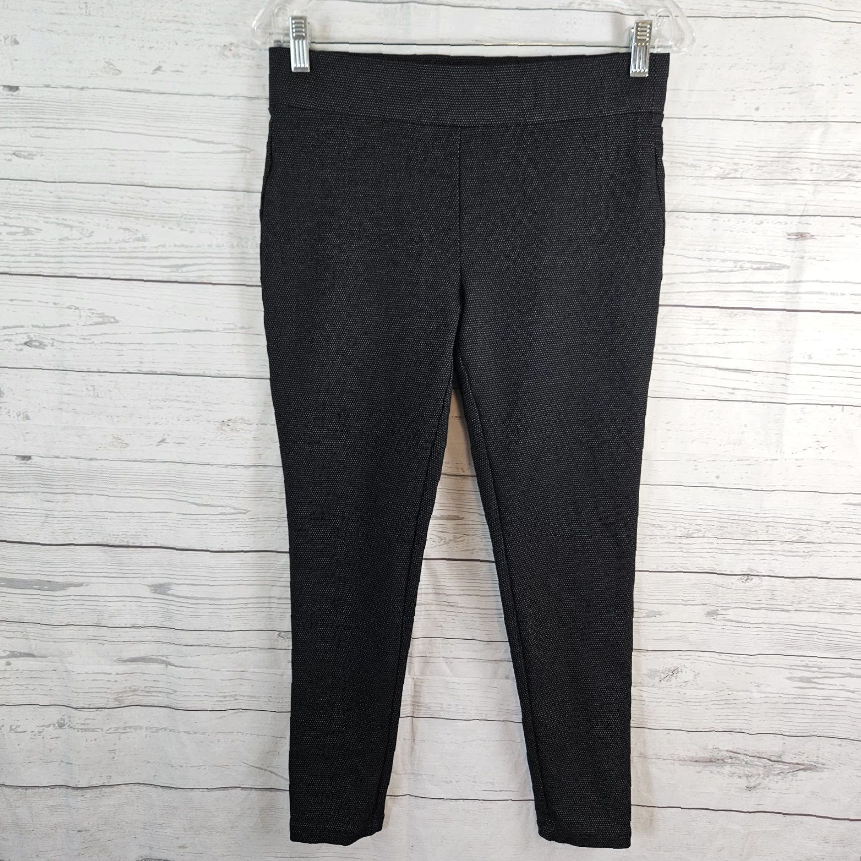 Loft LOFT Leggings Women Medium Petite Ponte Knit Black Cropped Womens Size 32" / US 10 / IT 46 - 2 Thumbnail