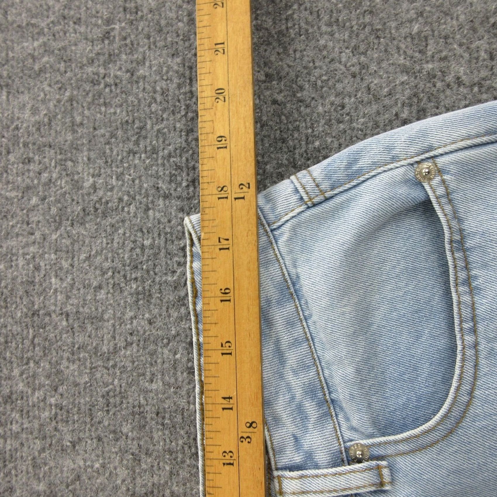 Vintage Edikted Jeans Womens 1X Light Wash High Rise Wide Leg Relaxed Denim Jeans Women Blue Wide-Leg 5-Pocket Size 40" / US 18 - 5 Thumbnail