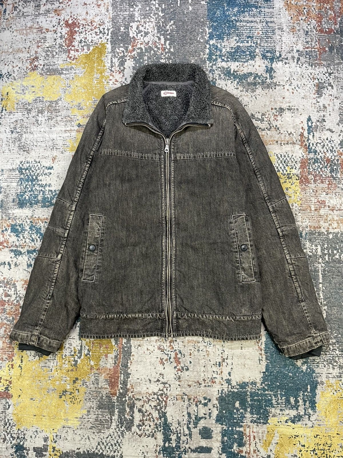 Johnbull Vtg Johnbull Sherpa Lined Zip-Up Trucker Jacket Size US L / EU 52-54 / 3 - 1 Thumbnail