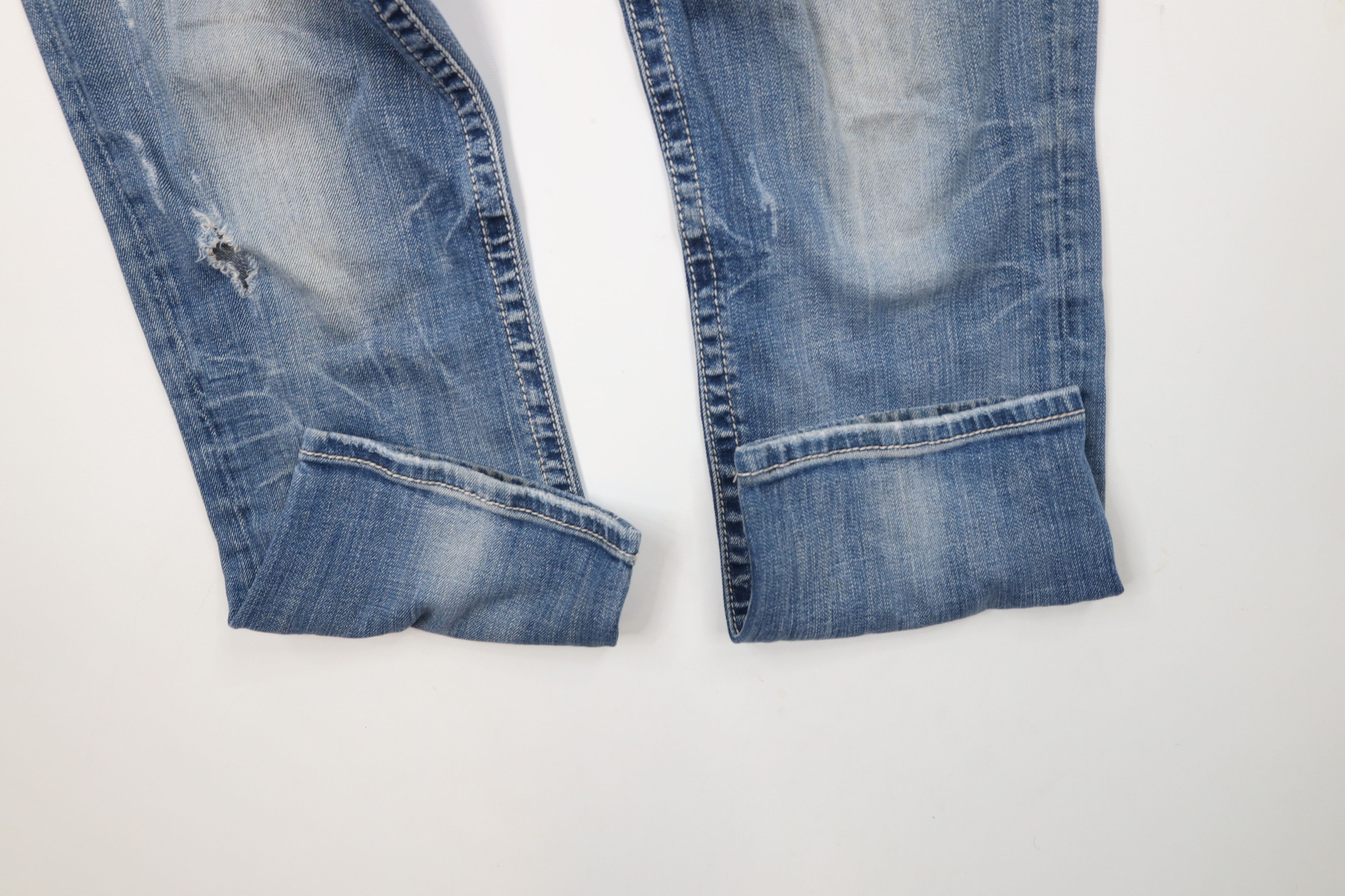 Miss Me × Vintage Miss Me Thick Stitch Fleur de Lis Cropped Stretch Jeans Size 32" / US 10 / IT 46 - 5 Thumbnail