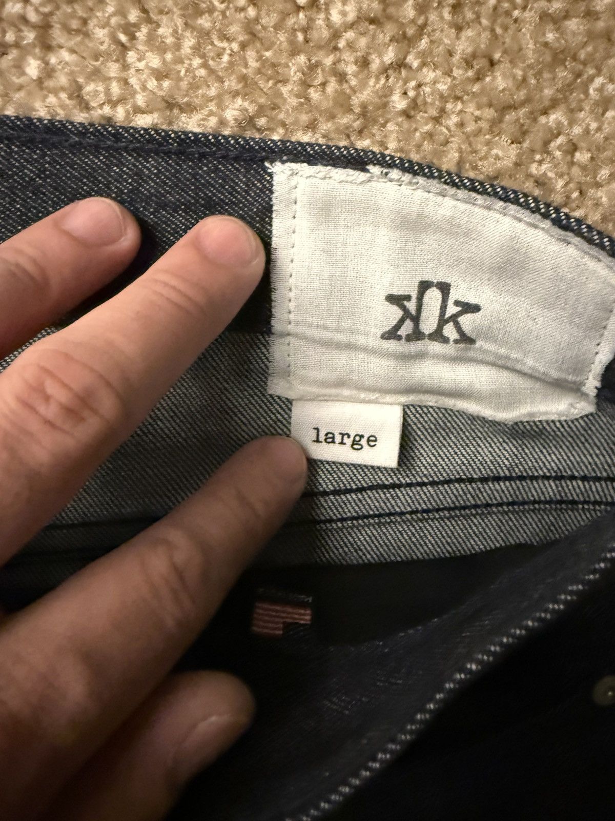 K-Two Studios 14.5 oz Selvedge Heavy Denim V2 "Indigo" Size US 34 / EU 50 - 6 Thumbnail