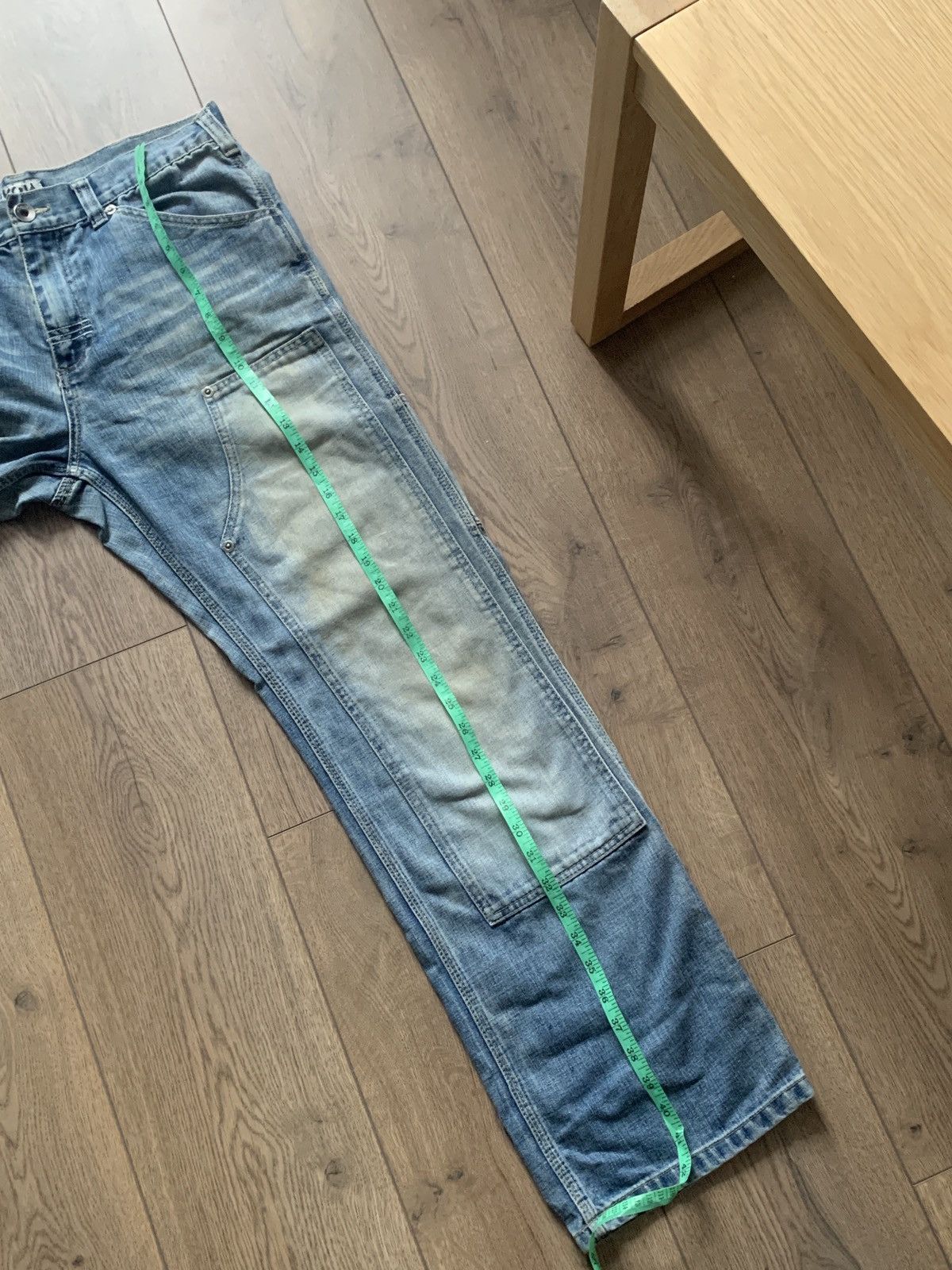 Vintage Y2K Watanabe baggy double knee dirt wash denim pants 33x32 Size US 32 / EU 48 - 7 Thumbnail