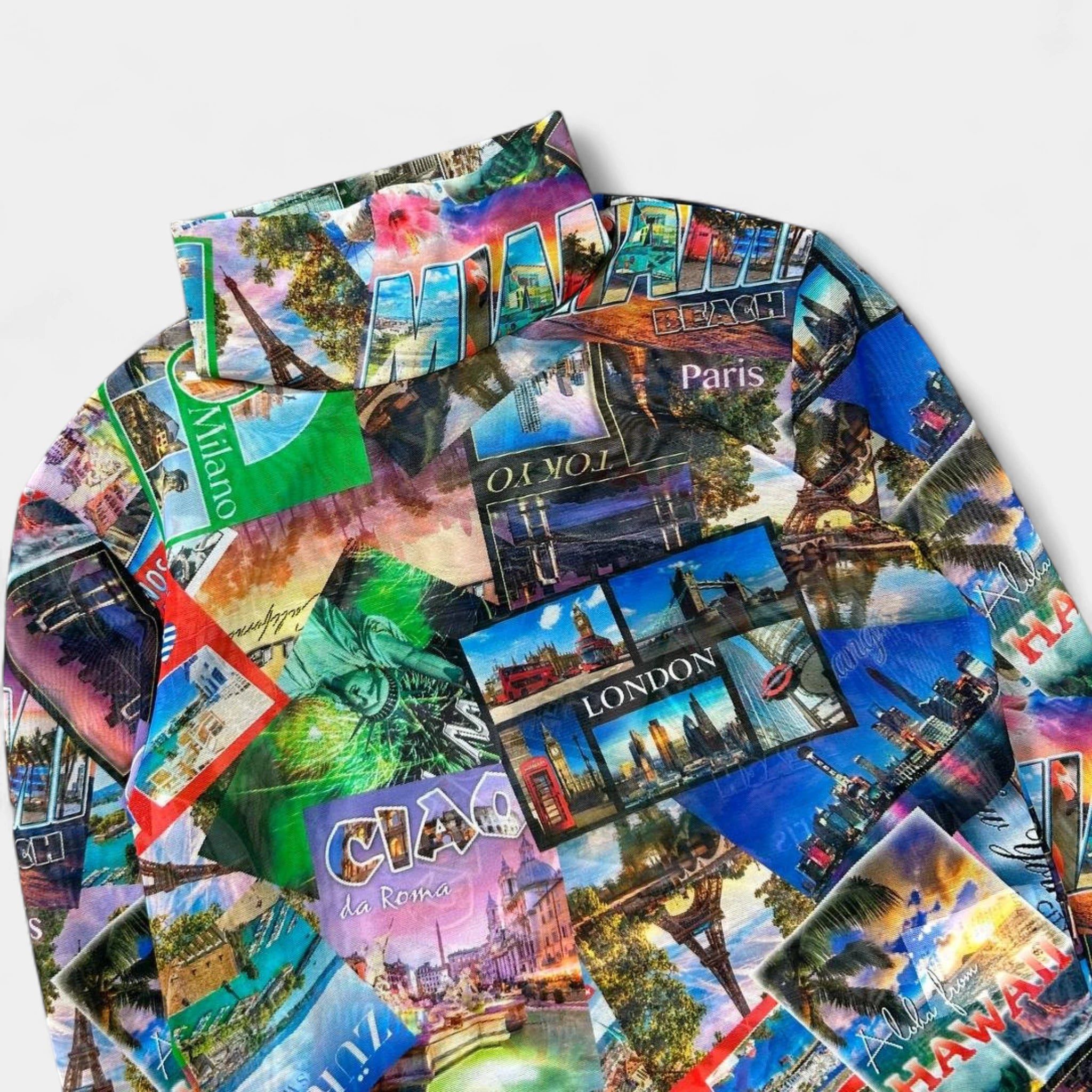 Balenciaga Balenciaga Postcard Print Mesh Long Sleeve Size US M / EU 48-50 / 2 - 2 Thumbnail