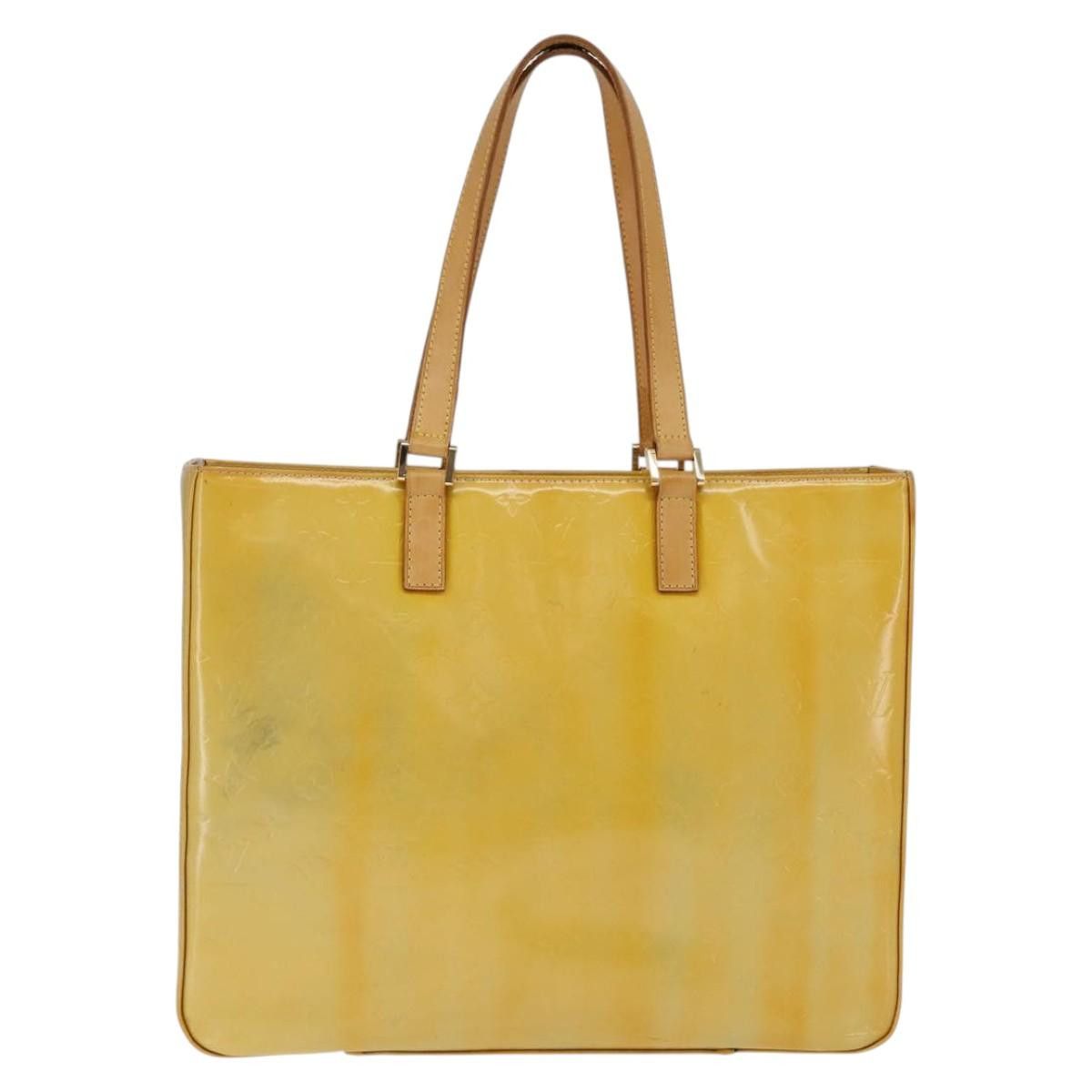 Louis Vuitton LOUIS VUITTON Monogram Vernis Columbus Tote Bag Gris M91028 Size ONE SIZE - 3 Thumbnail