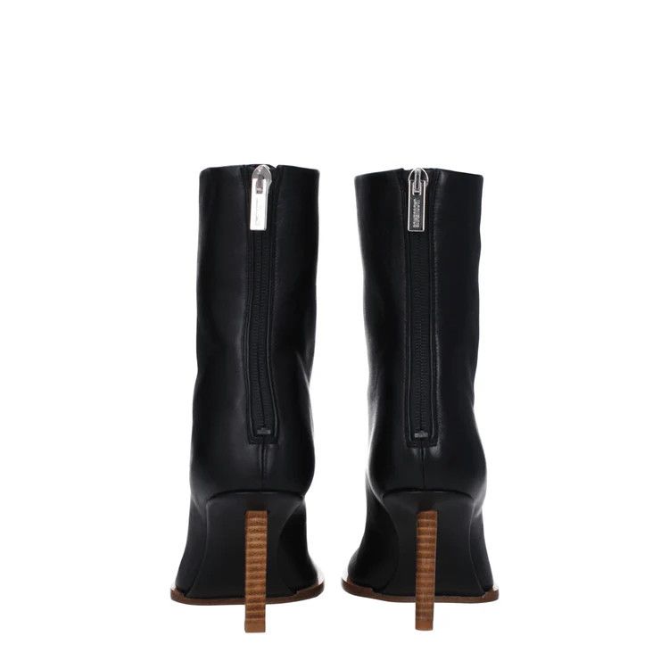 Jacquemus ob1o1e1124 Leather Ankle Boots in Black Size US 6 / IT 36 - 5 Thumbnail