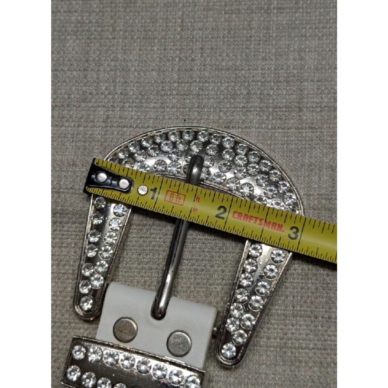 Vintage VINTAGE RHINESTONE western belt Buckle Bling 38 White Nike? Size 38 - 7 Thumbnail