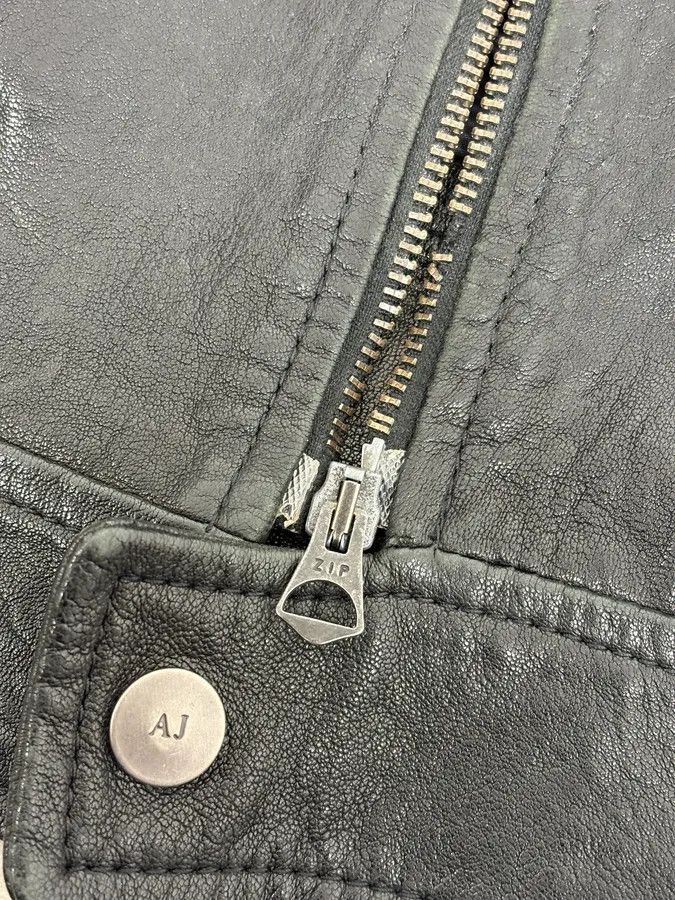 Armani 2000s Armani Spy Black Leather Jacket Size US L / EU 52-54 / 3 - 10 Thumbnail
