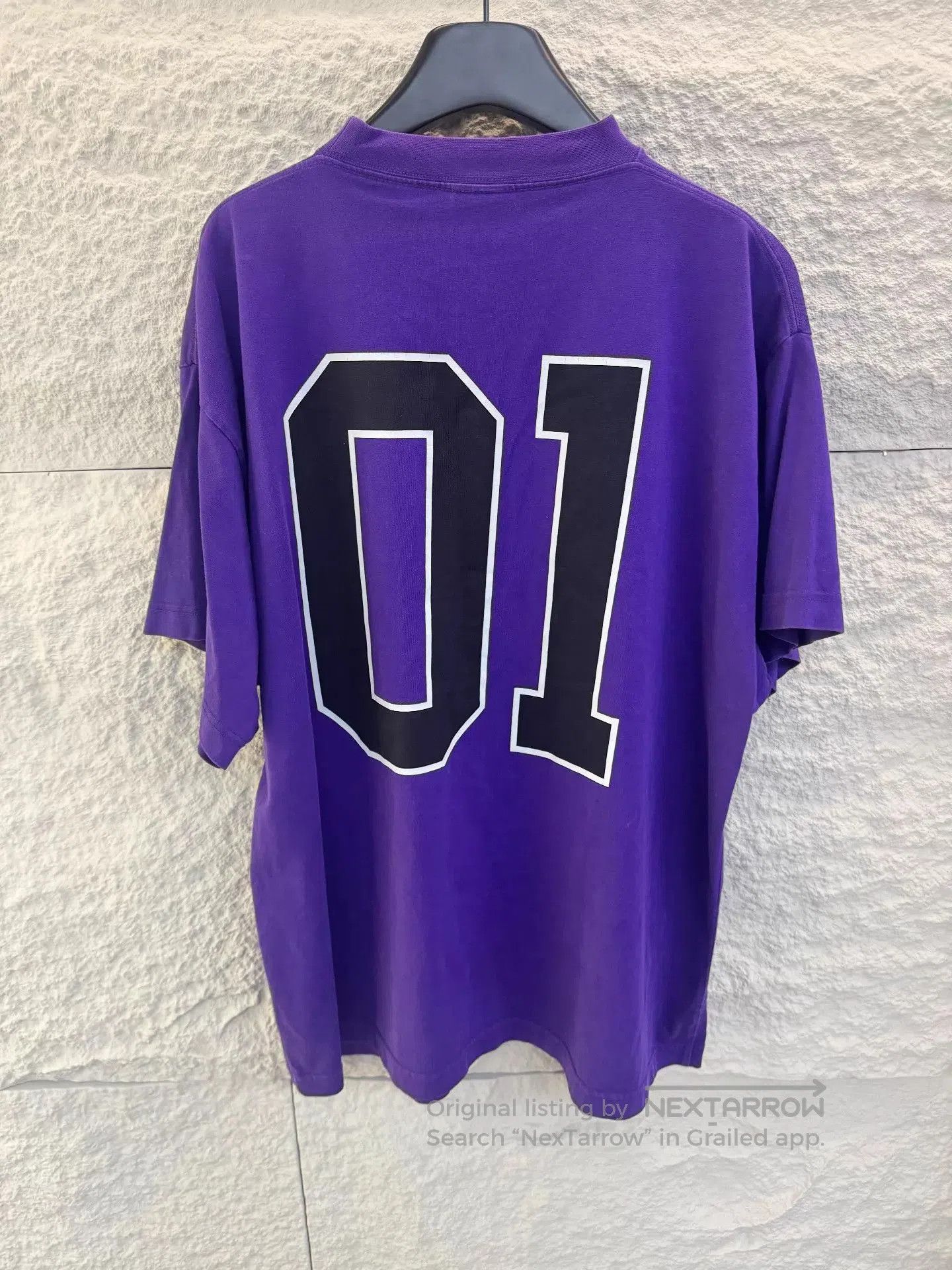 Balenciaga Purple Short Sleeve Graphic Tee - Size S. Size US S / EU 44-46 / 1 - 4 Thumbnail