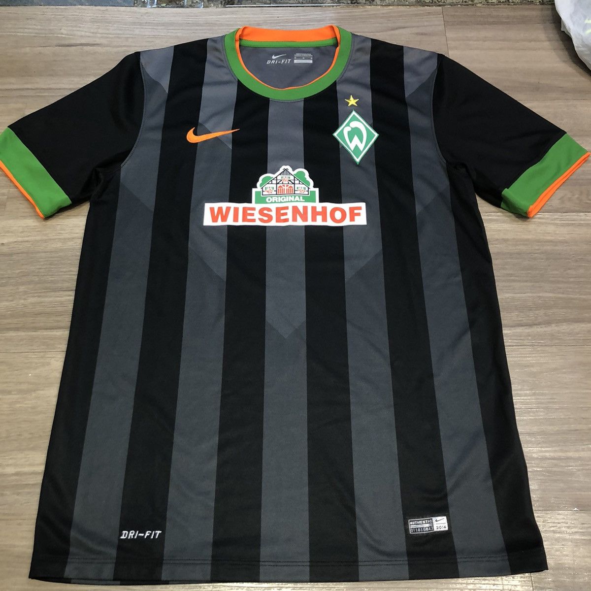 image of Nike x Soccer Jersey Werder Bremen 14/15 Away Shirt in Black, Men's (Size Medium)