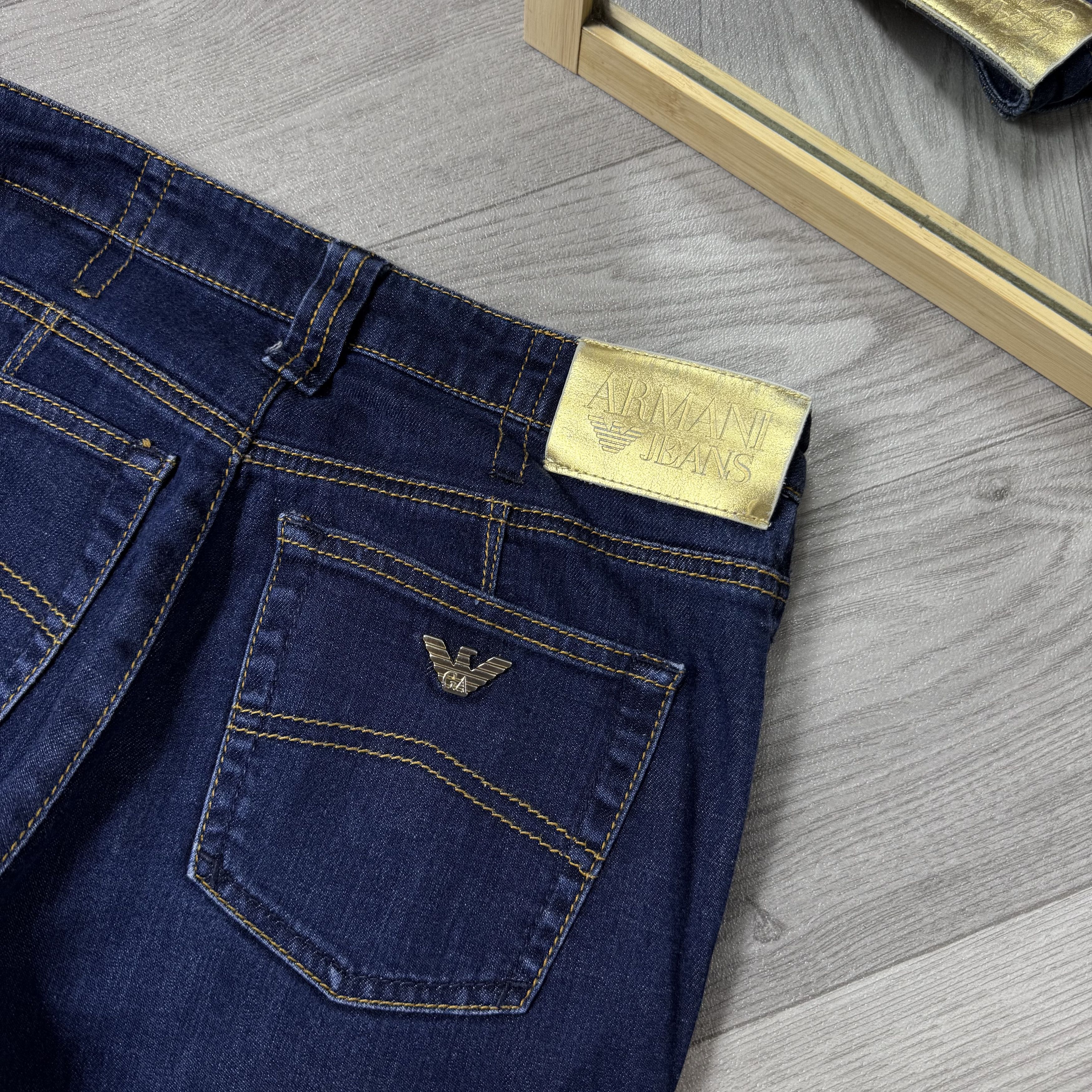 Armani Vintage Armani Jeans Indigo Blue Slim Fit Womens Jeans Pants Size 26" / US 2 / IT 38 - 11 Thumbnail