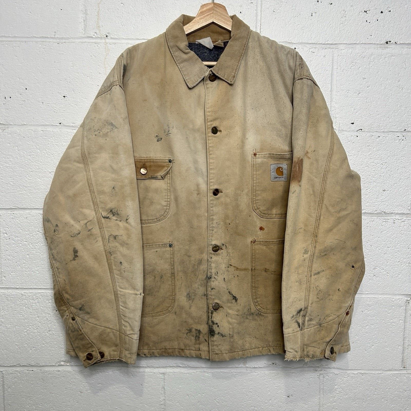 Carhartt Vintage Carhartt Blanket-Lined Canvas Chore Coat “Tan” Size US XXL / EU 58 / 5 - 1 Thumbnail