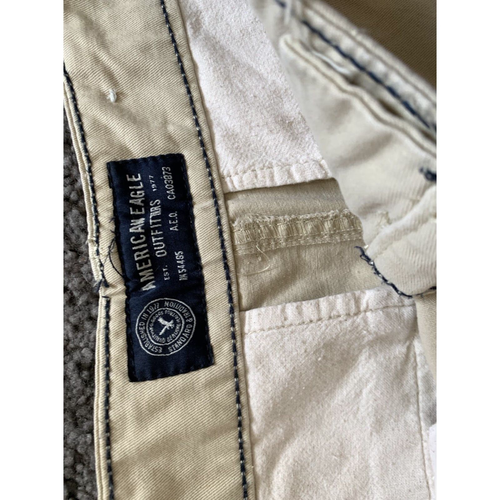 American Eagle Outfitters AMERICAN EAGLE Shorts Mens Casual Flat Front Size 26 Beige Classic Size US 26 / EU 42 - 4 Thumbnail