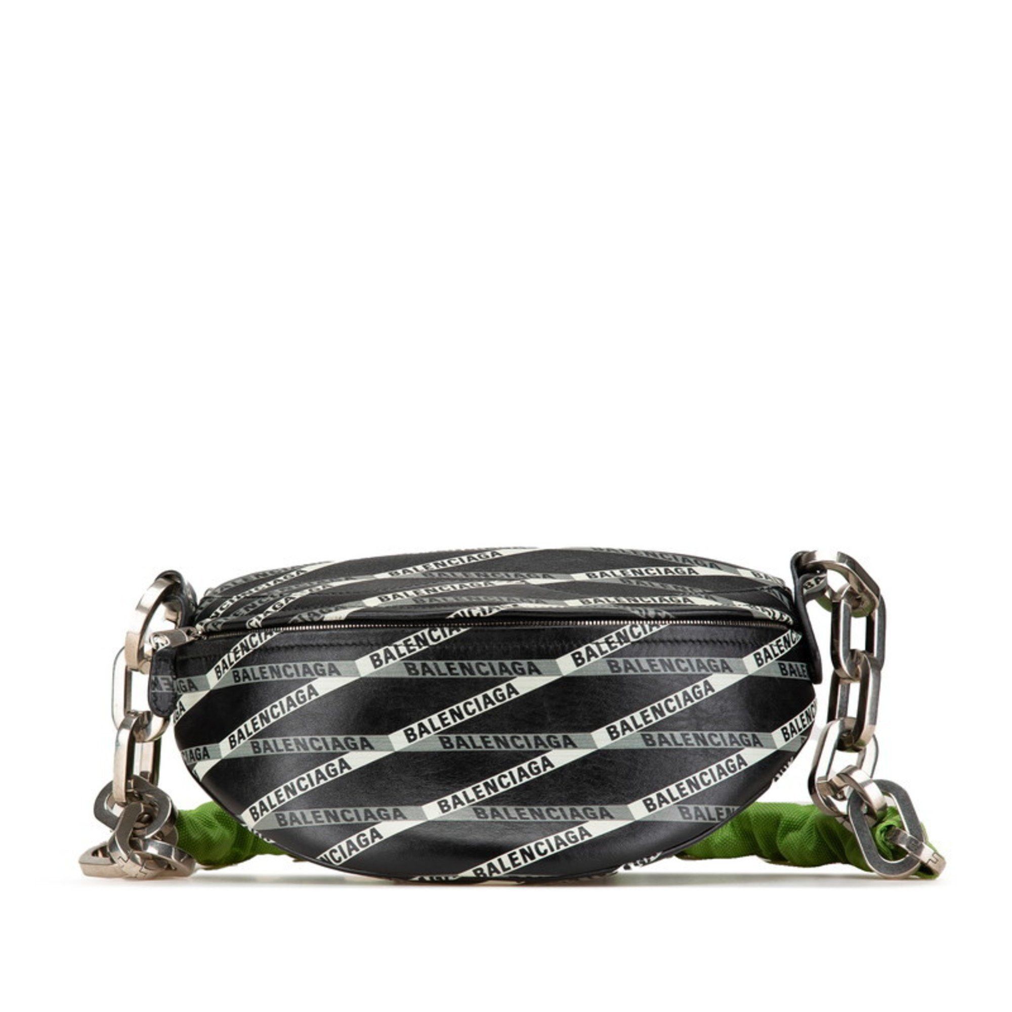 Balenciaga Balenciaga Souvenir Waist Bag Body 518163 Black Green Leather Women's BALENCIAGA Size ONE SIZE - 1 Thumbnail