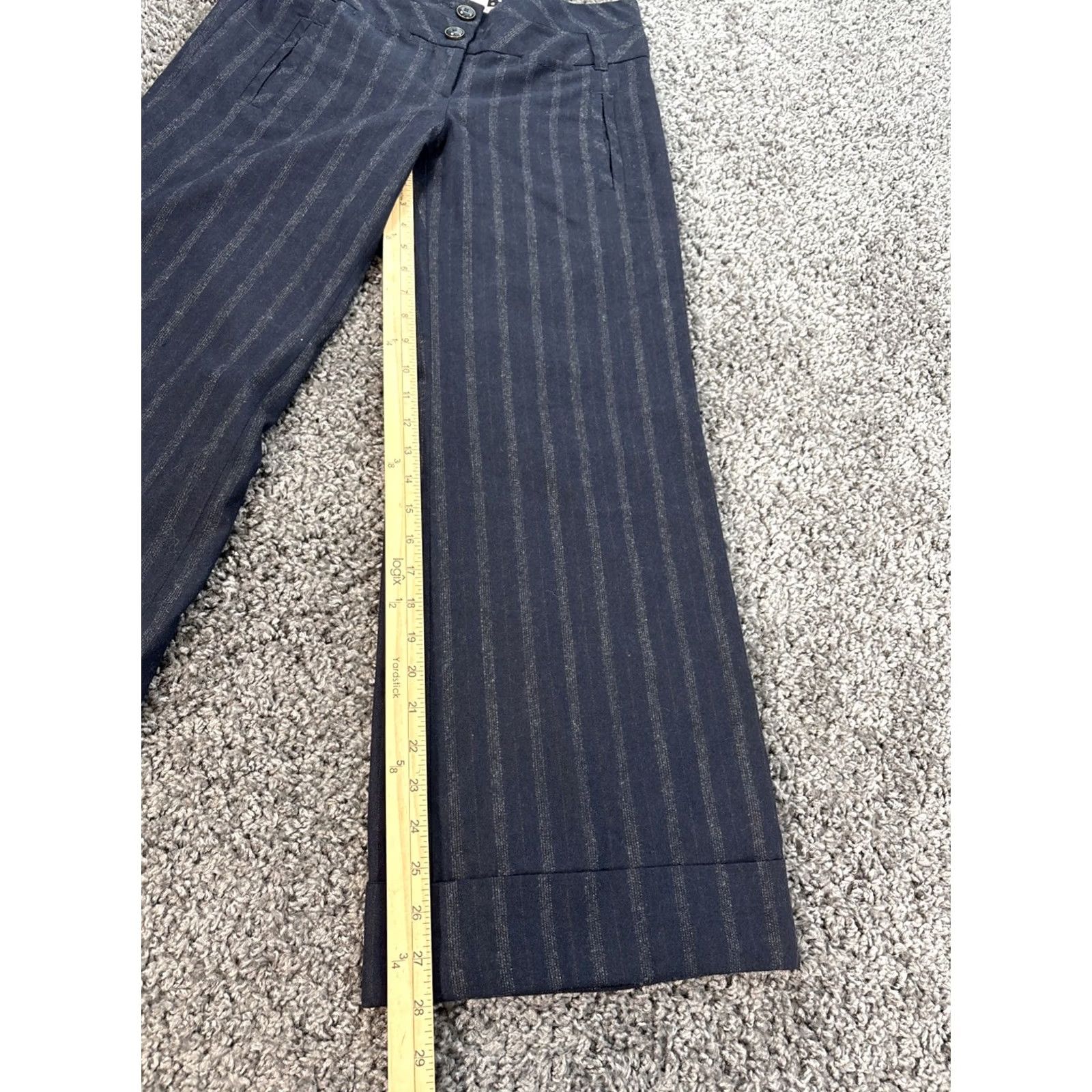Anthropologie Anthropology Wool Pants Womens Regular 30 28 Wide Flare Gray Office Siren Size 30" / US 8 / IT 44 - 2 Thumbnail