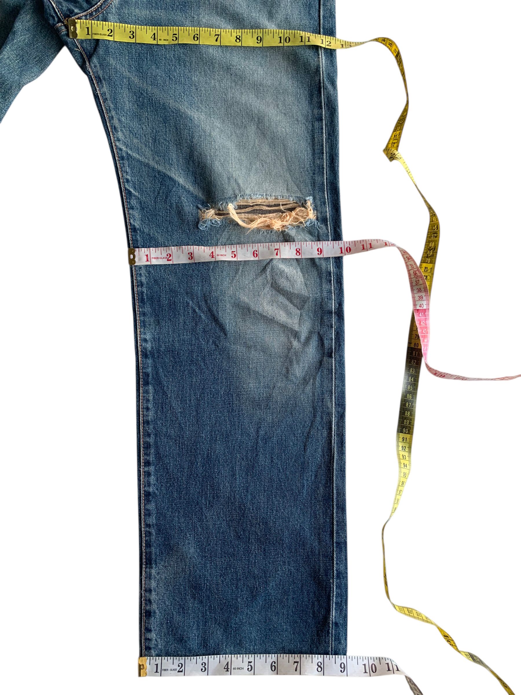 Edwin VTG EDWIN 505X SELVEDGE BAGGY FADED&RUSTY DISTRESSED DENIM Size US 31 - 19 Thumbnail