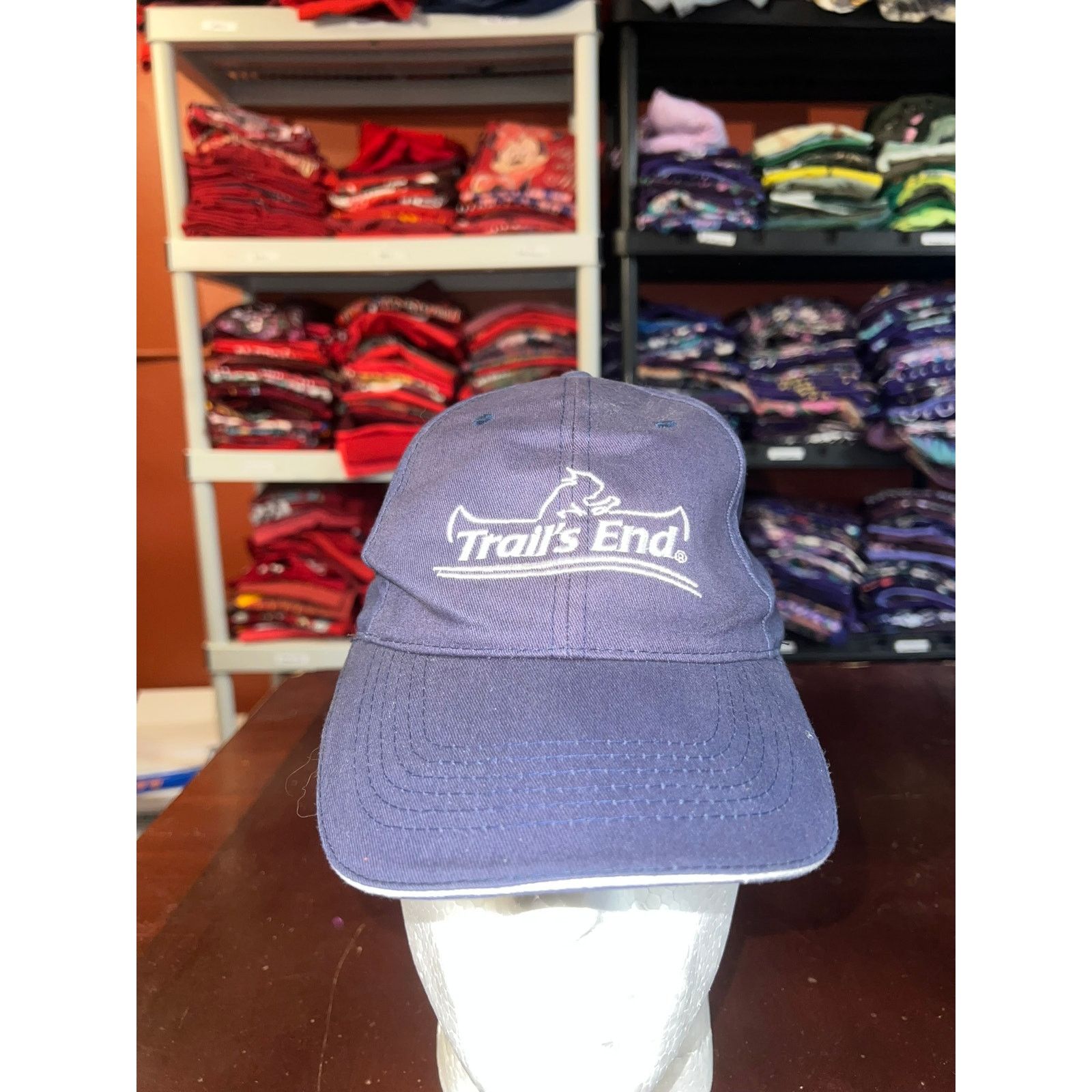 Vintage Trails End Hat Blue Logo Cap Headwear Vintage OS Size ONE SIZE - 1 Thumbnail
