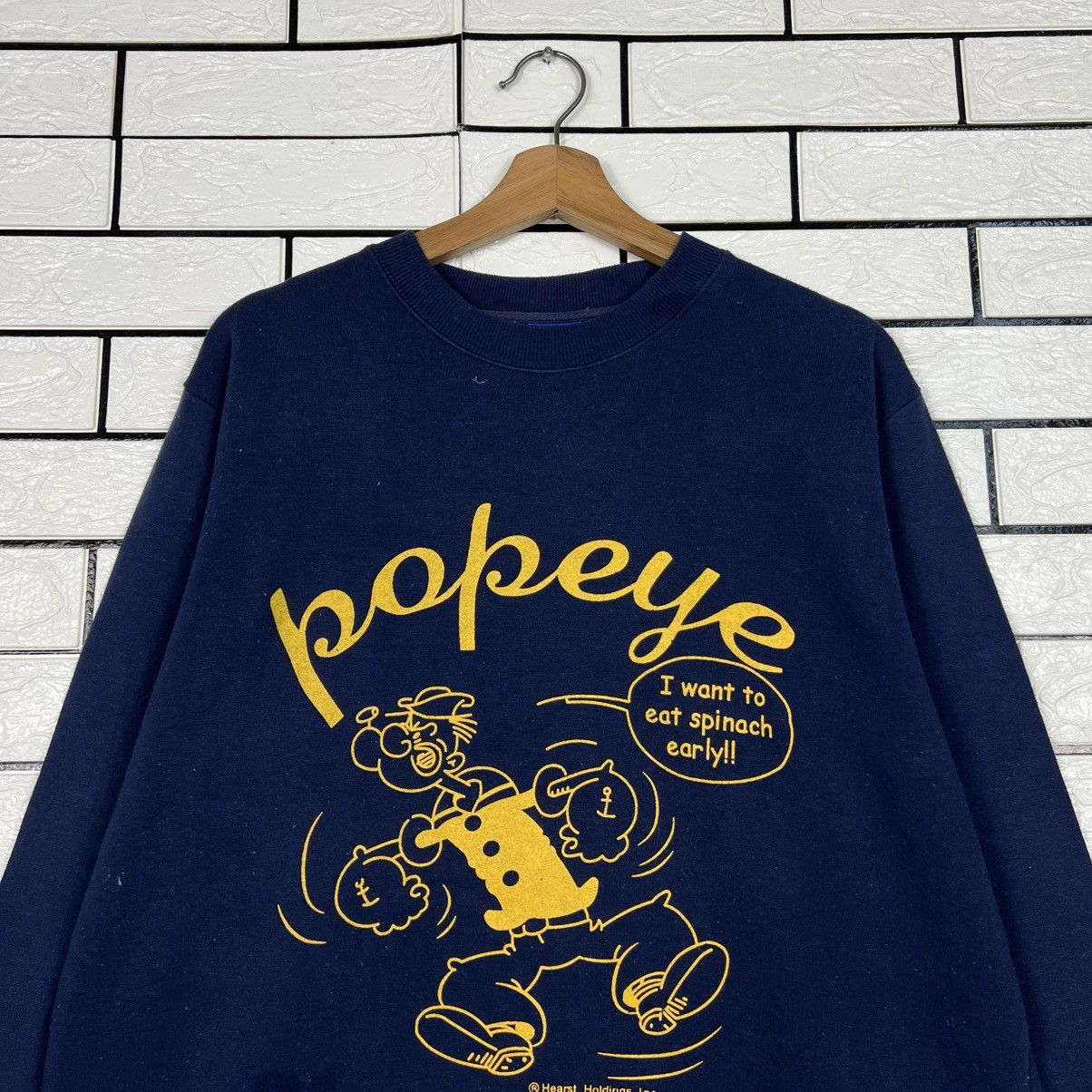 Vintage POPEYE THE SAILORMAN Graphic Crewneck Sweatshirt #3983-C181 Size US L / EU 52-54 / 3 - 2 Thumbnail