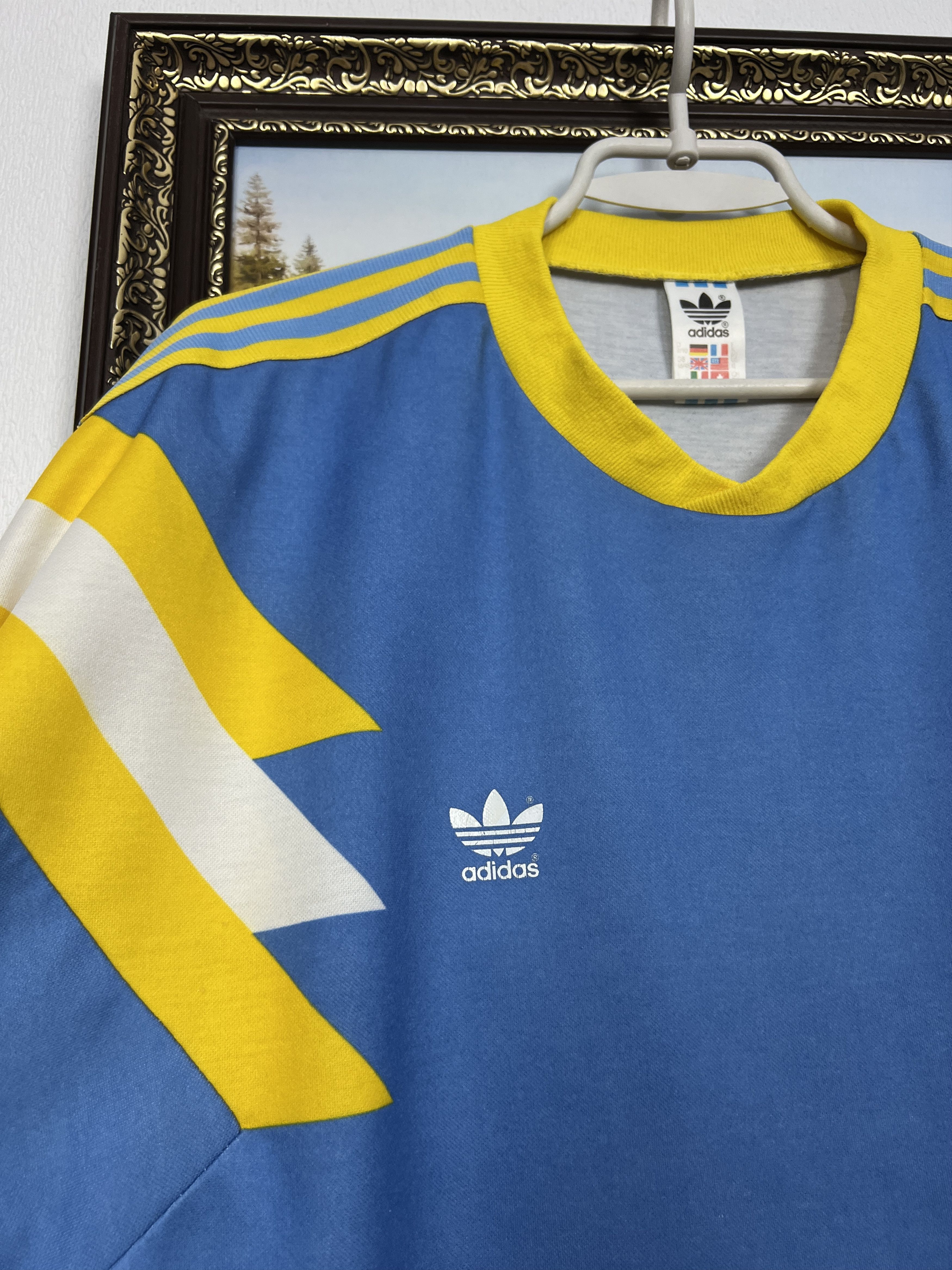 Adidas Vintage 90's Adidas Football Template Shirt Jersey Trikot Size US XL / EU 56 / 4 - 3 Thumbnail