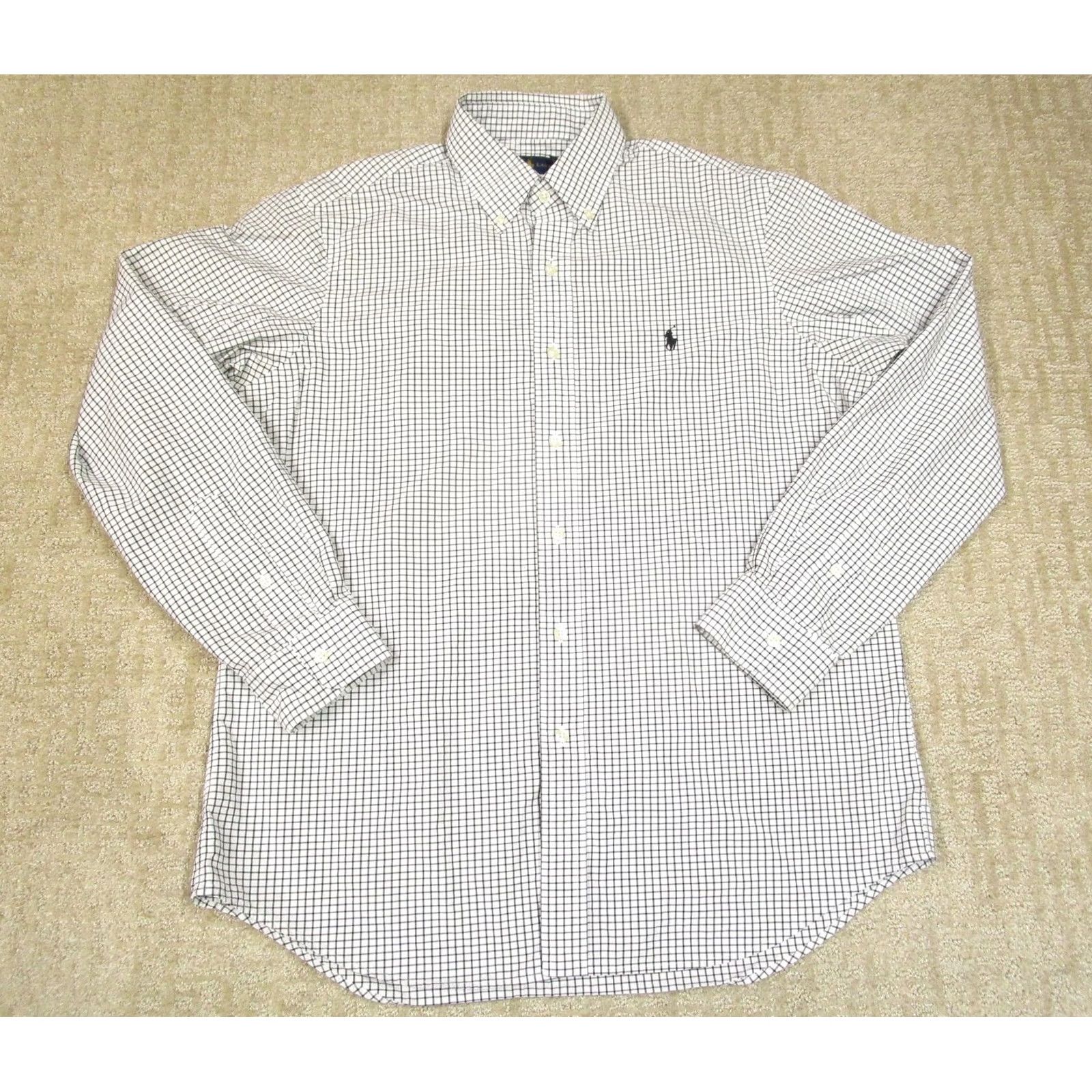 Ralph Lauren Ralph Lauren Shirt Men Large White Check Button Down Long Sleeve Small Pony Shirt Size US L / EU 52-54 / 3 - 2 Thumbnail