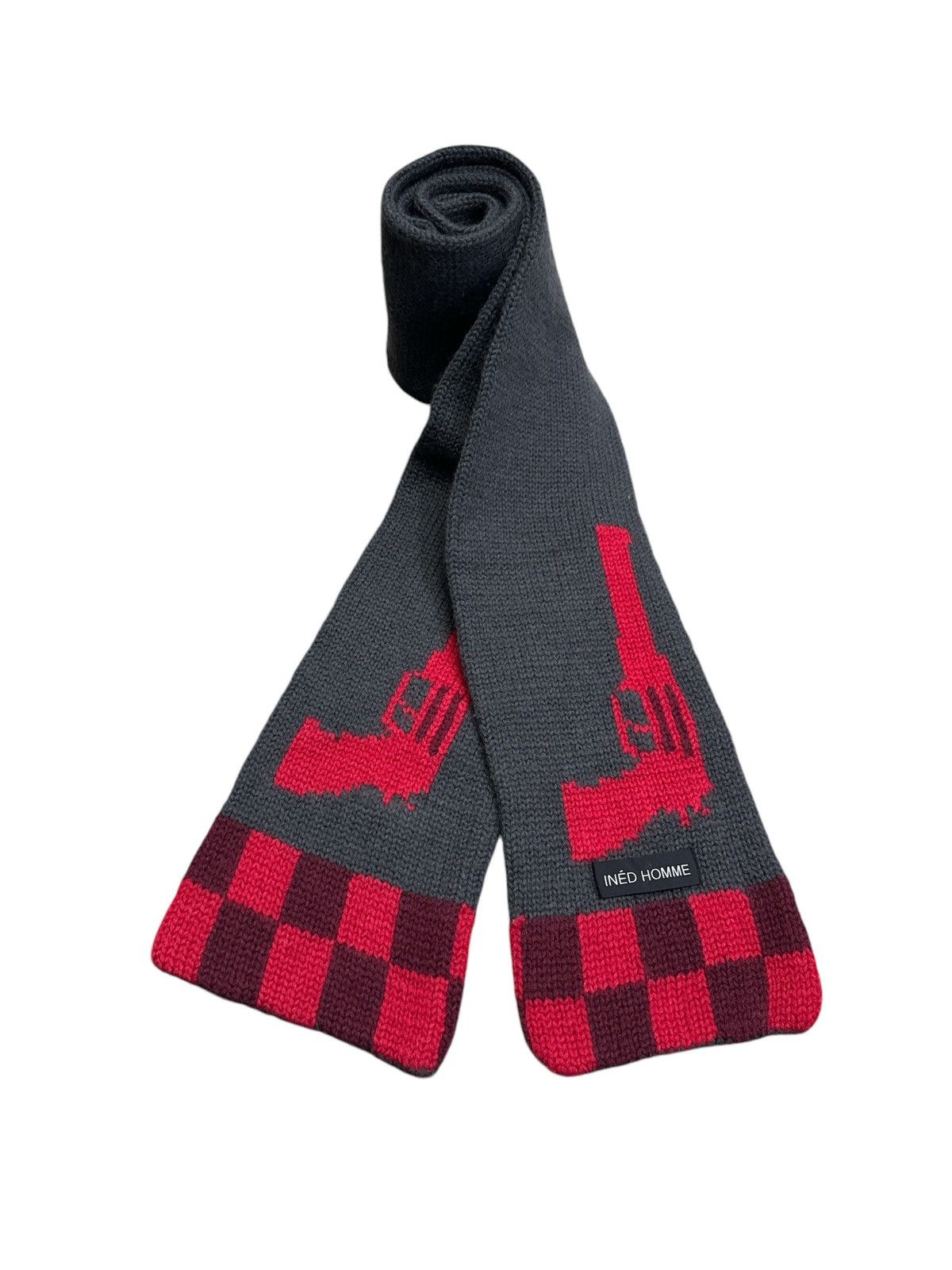 Yohji Yamamoto INED HOMME KNITTED SCARF Size ONE SIZE - 2 Thumbnail