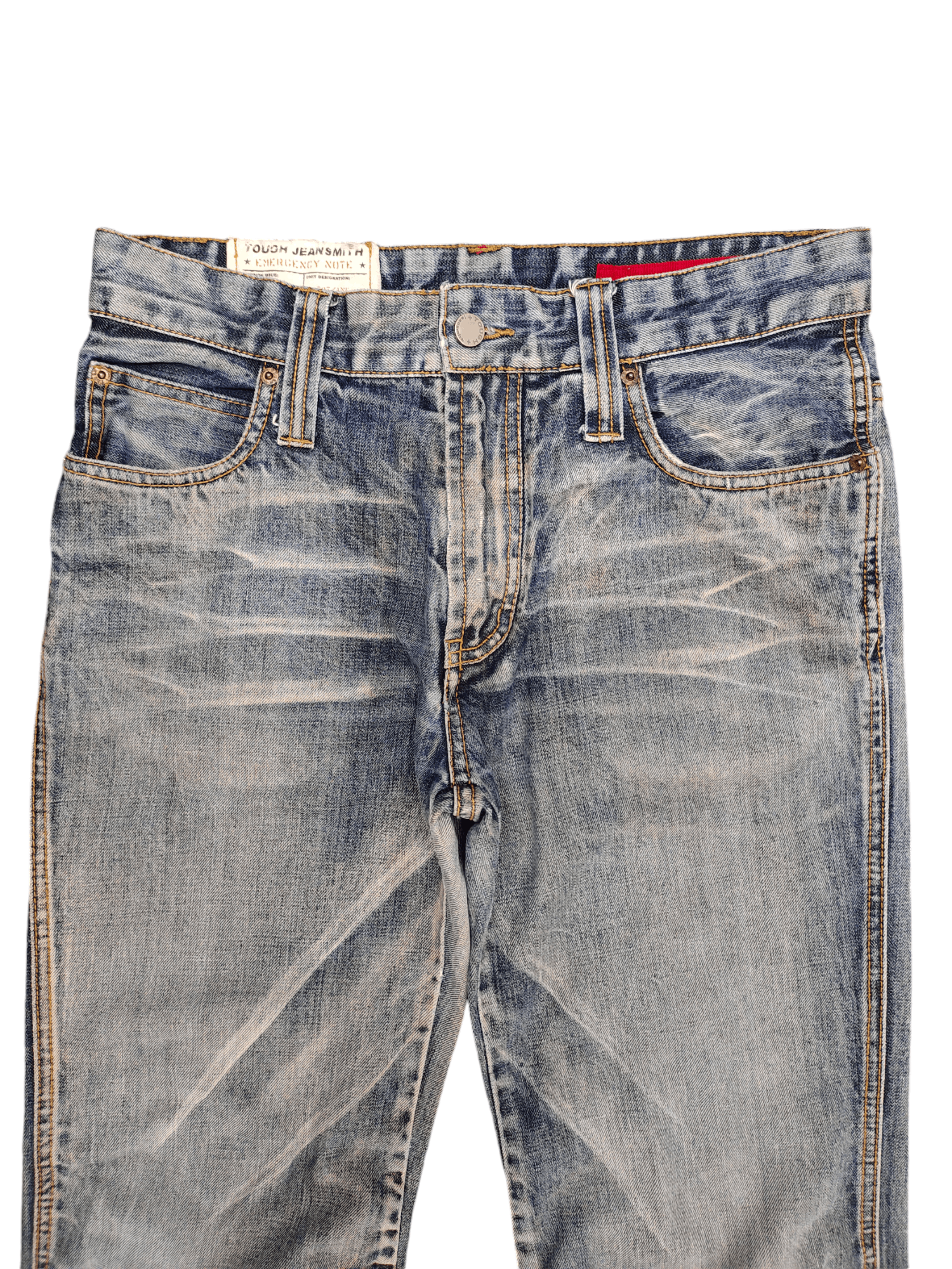 Comme des Garcons × Undercover Vintage Y2k Tough Jeansmith Clawmark Distress Faded Jeans Size US 30 / EU 46 - 2 Thumbnail